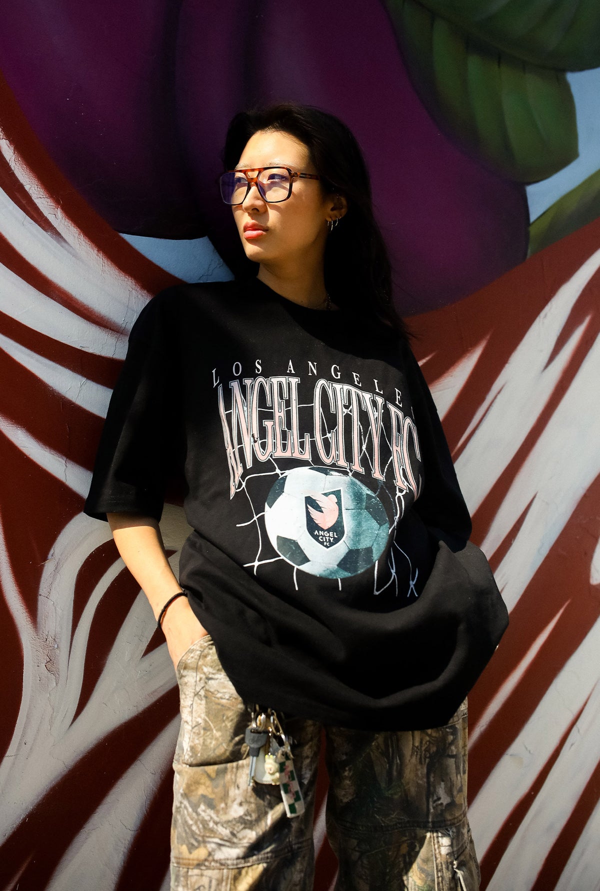 Angel City FC Heavyweight T-Shirt - Black