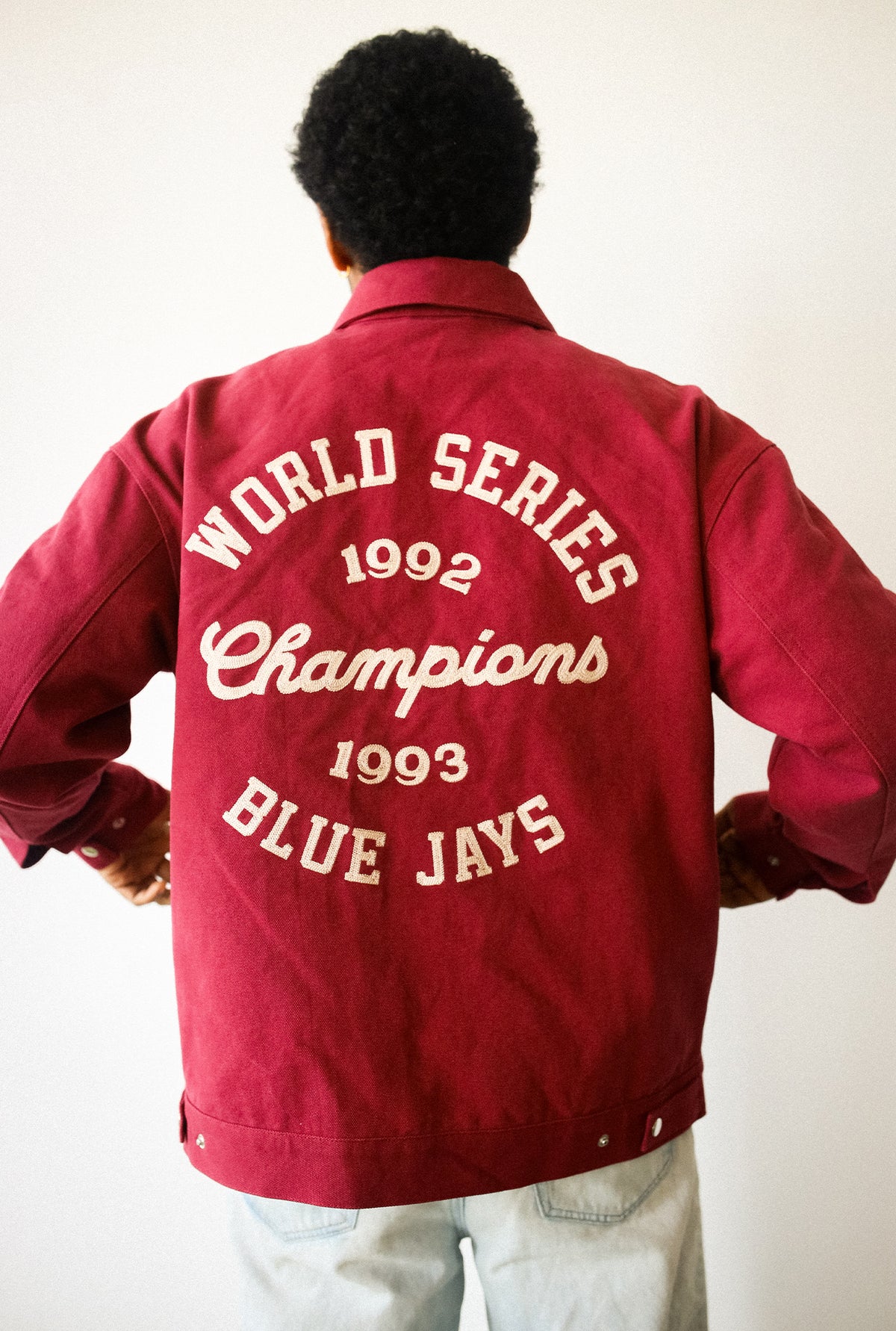 Toronto Blue Jays '92/'93 Meister-Arbeitsjacke - Kastanienbraun