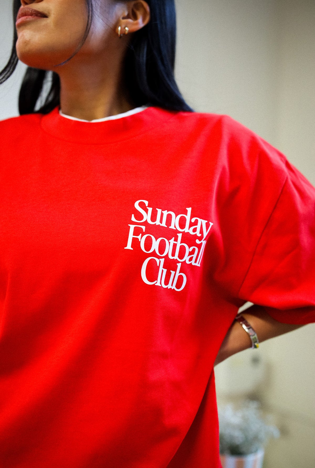 Sunday Football Club Canada Heavyweight T-Shirt - Red