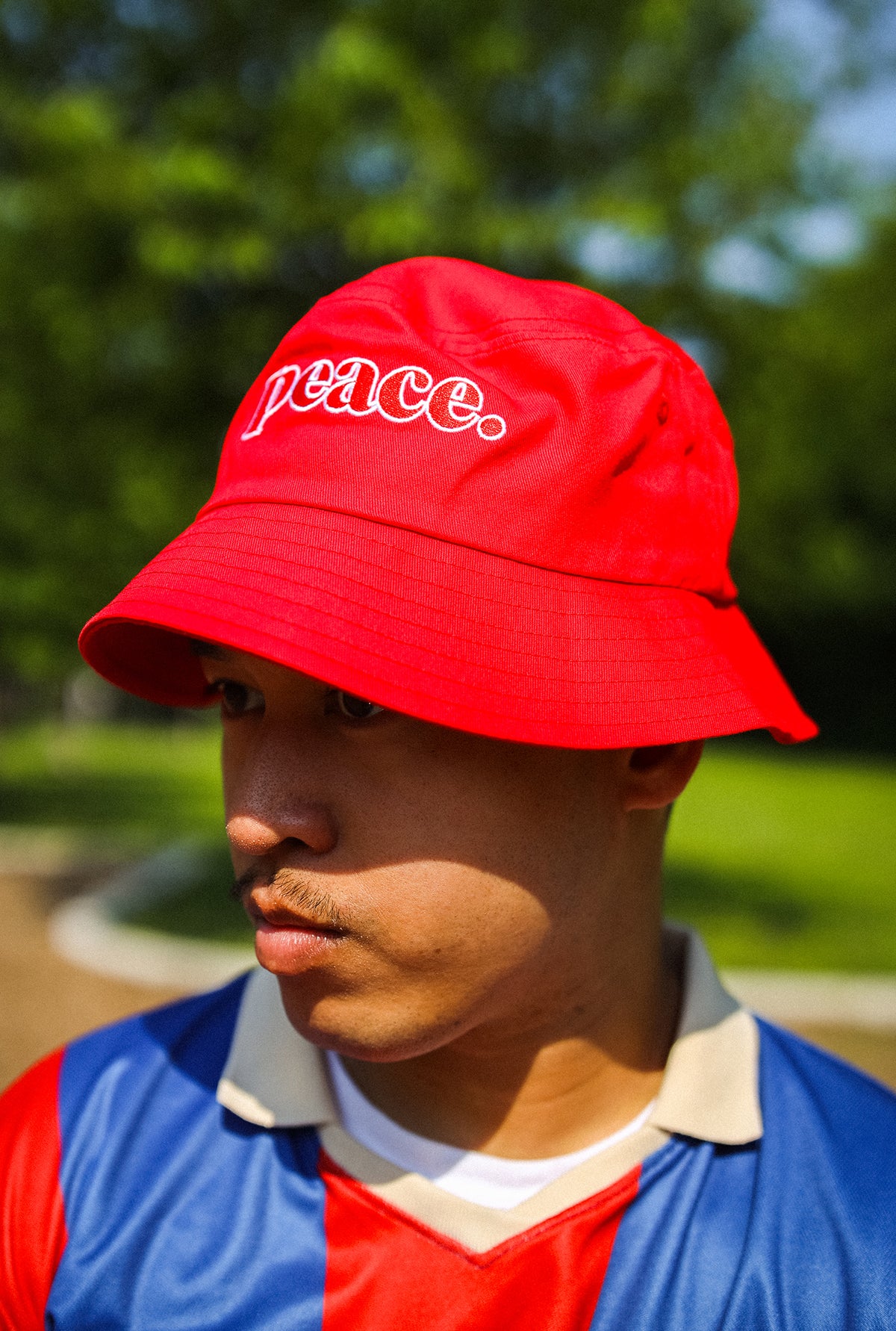 Peace Basics Bucket Hat - Red