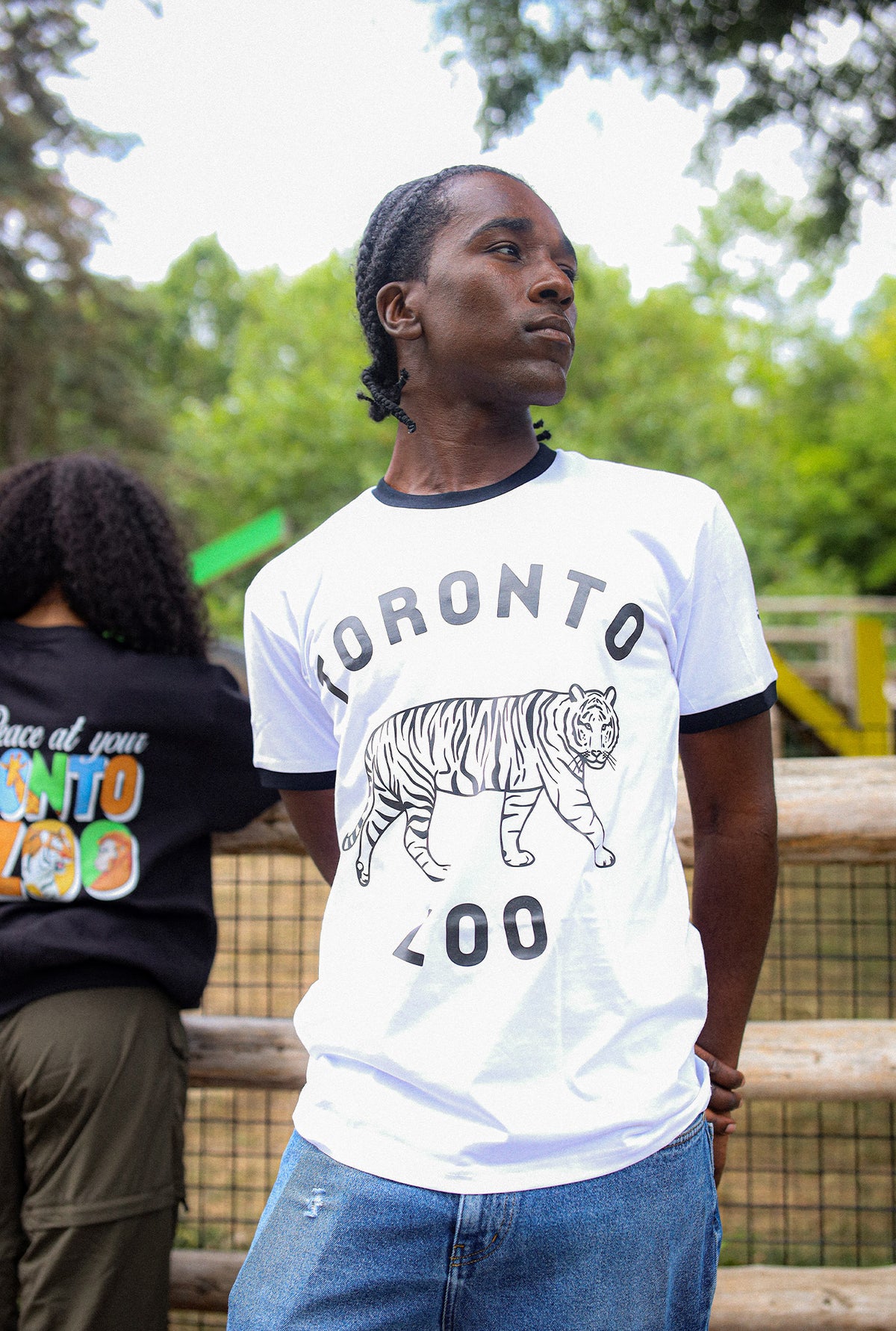 Toronto Zoo Ringer T-Shirt - Black / White