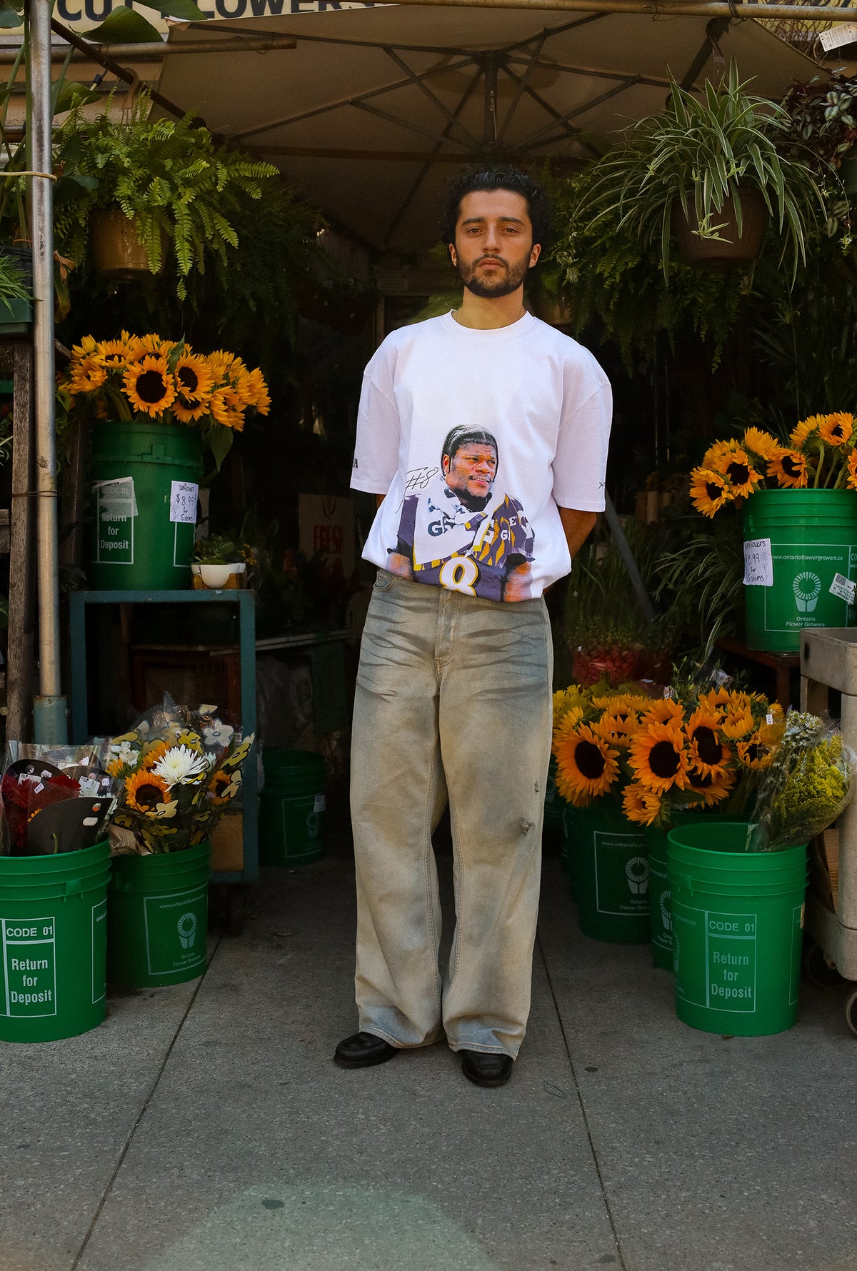 Lamar Jackson Heavyweight Garment Dyed T-Shirt - White