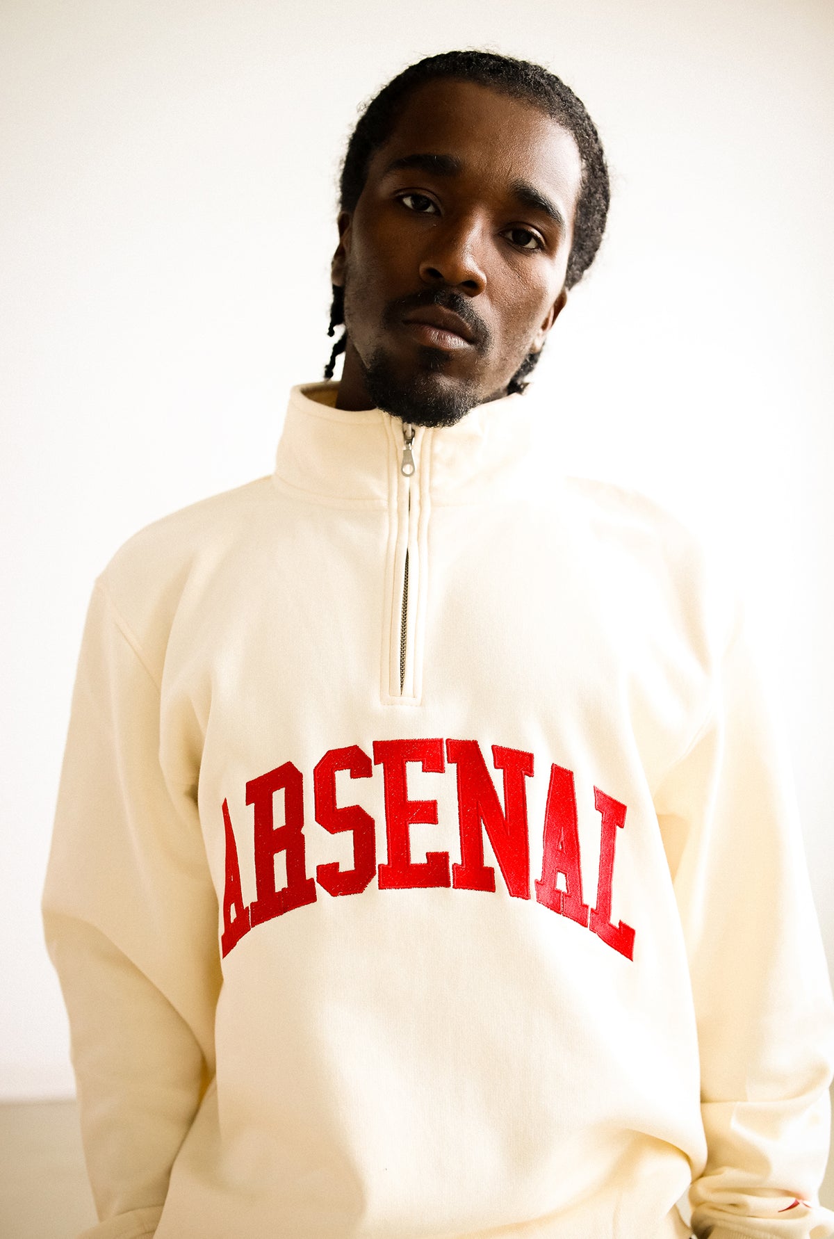 Arsenal F.C. Quarter Zip - Ivory
