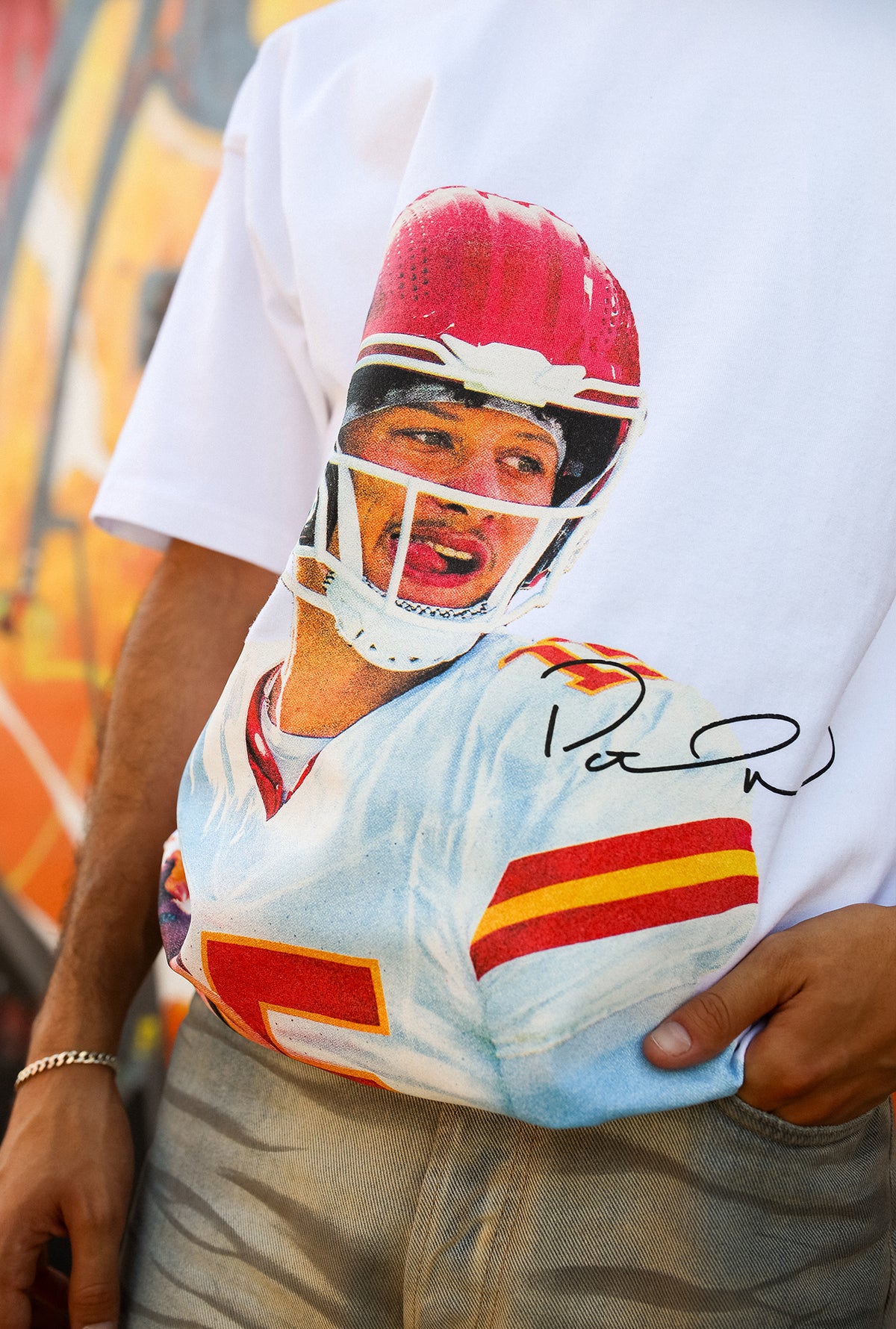 Patrick Mahomes Heavyweight Garment Dyed T-Shirt - White