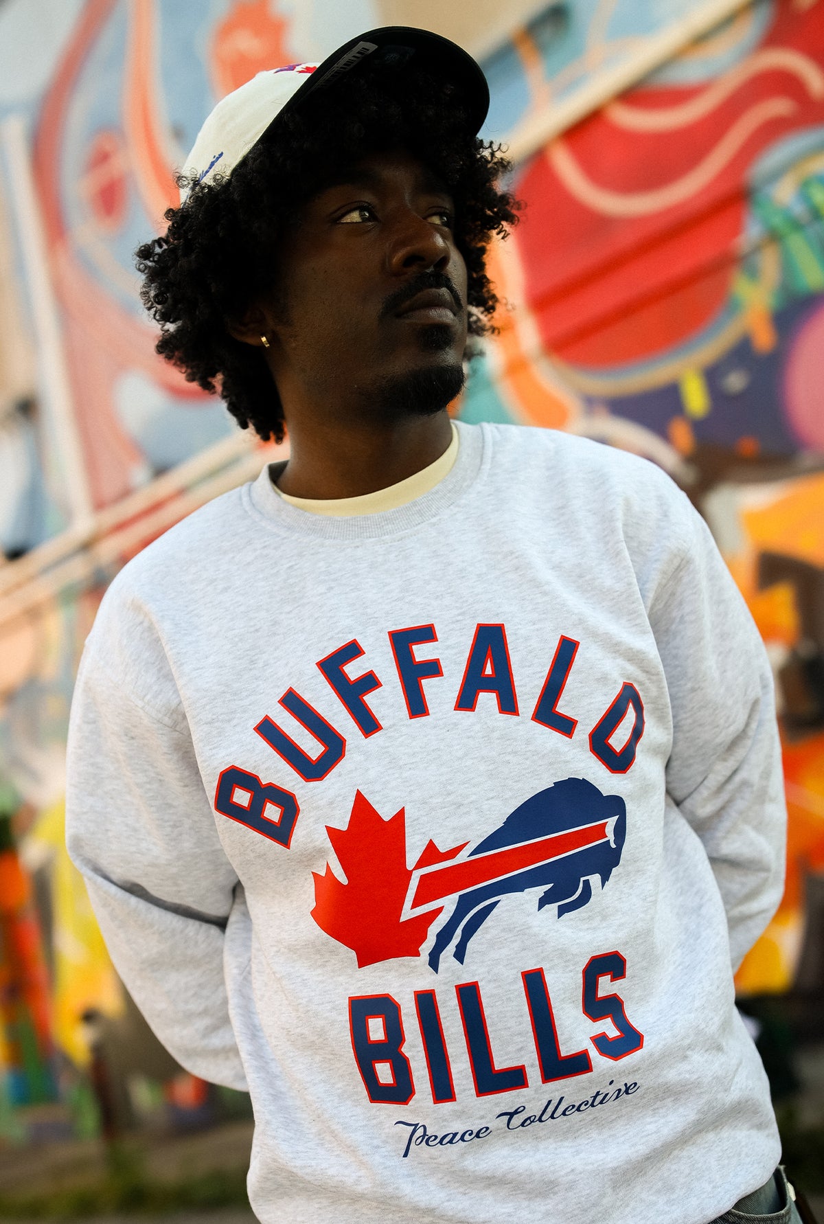 Buffalo Bills Canada Crewneck - Ash