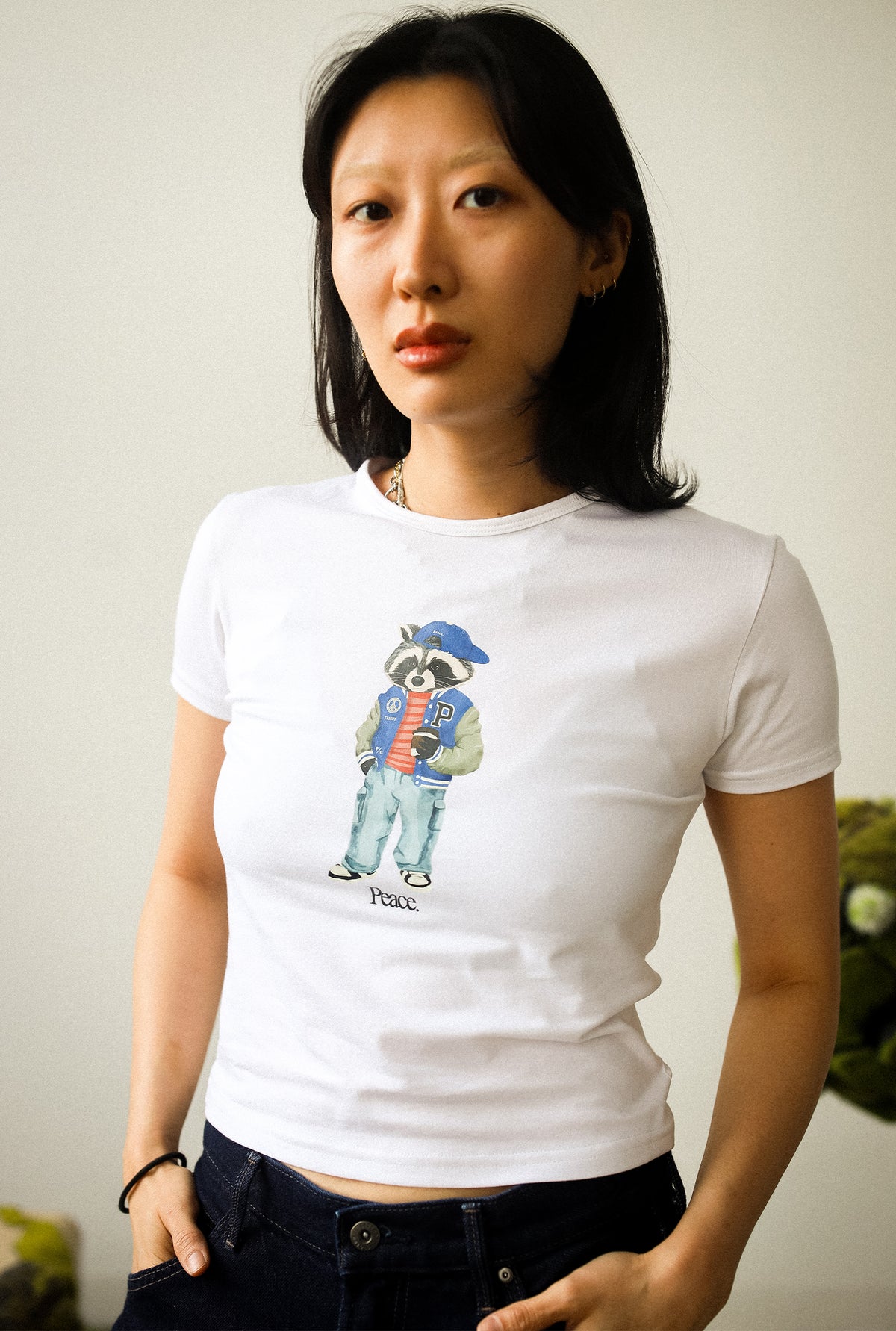 Trash Teddy Sommerurlaub: Modisches Teddy-Baby-T-Shirt – Weiß