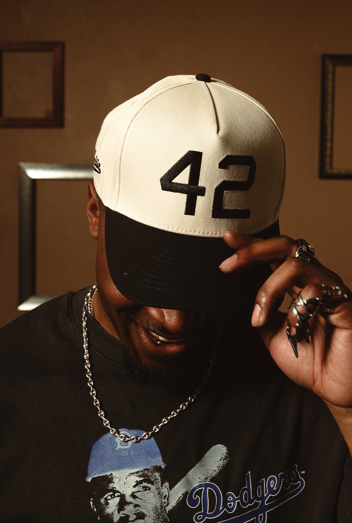 P/C x Jackie Robinson A-Frame Cap - Ivory