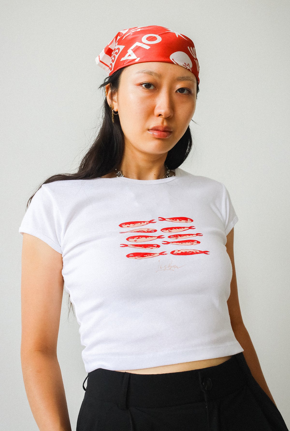 Lisbon Summer Baby Tee - White