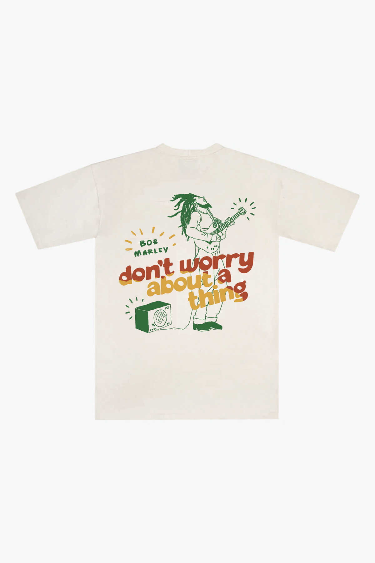 P/C x Bob Marley Don't Worry Heavyweight T-Shirt - Ivory
