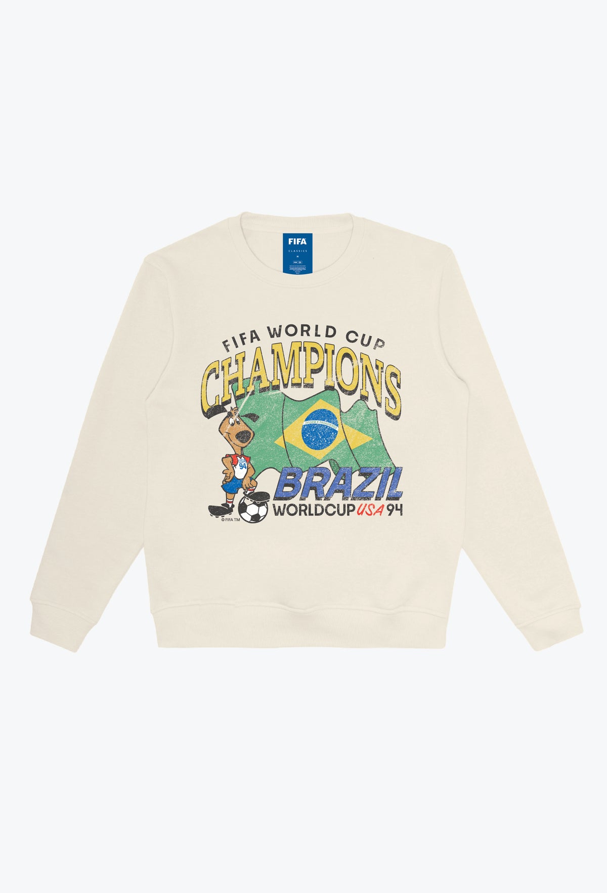 FIFA Brazil '94 World Cup Champions Heavyweight Crewneck - Ivory