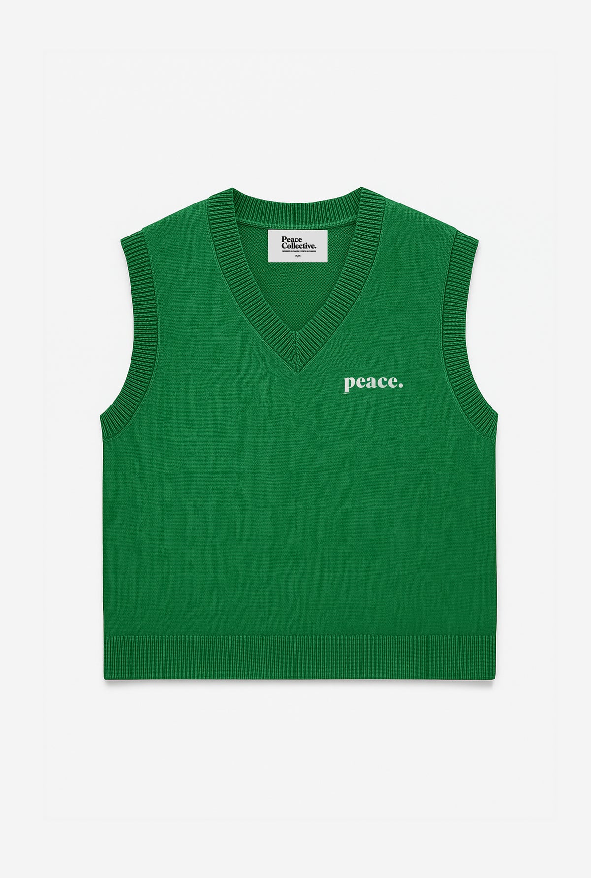 Peace Basics Sweater Vest - Green