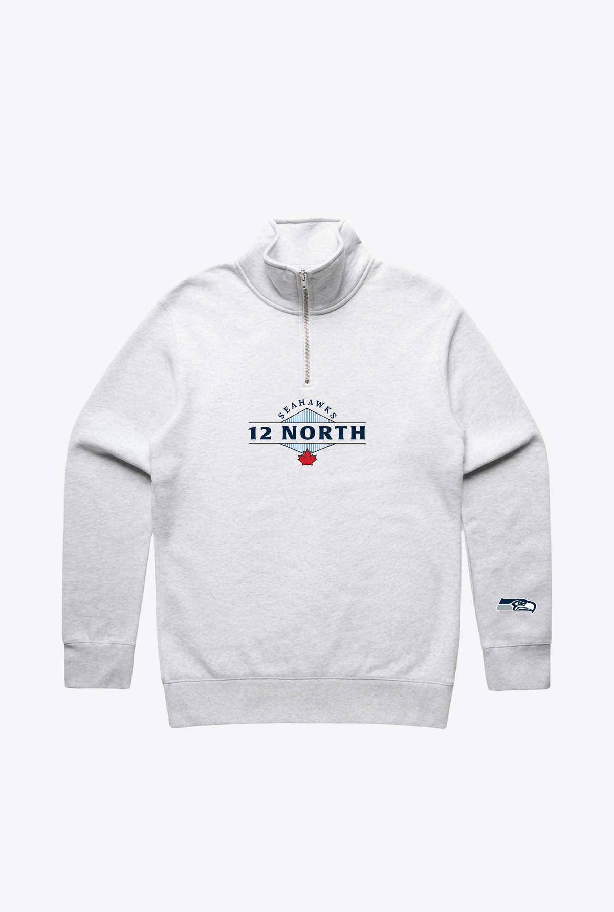 Seattle Seahawks 12 North Quarter Zip - Ash