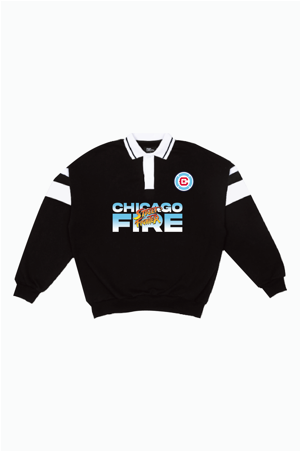 Chicago Fire FC x Street Fighter Oversized Rugby - Black / White