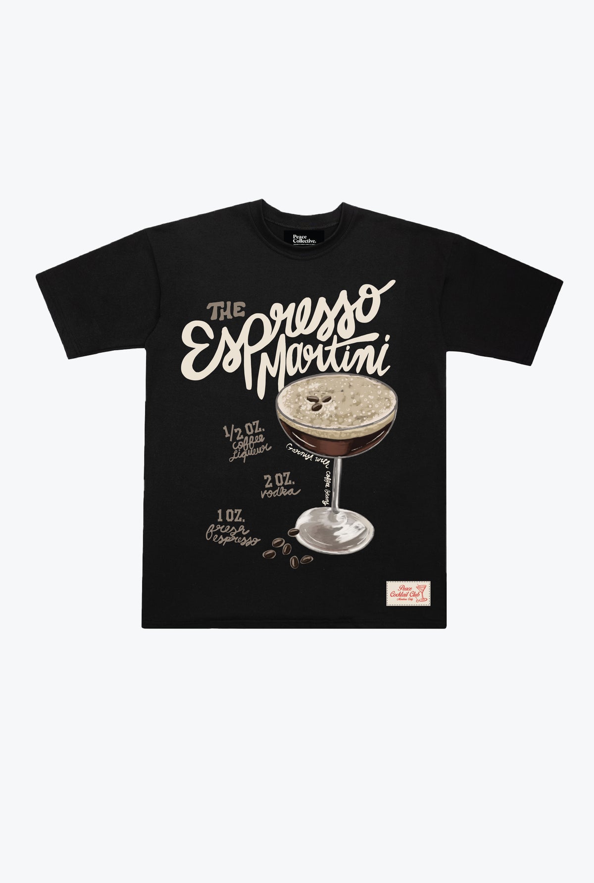 Espresso Martini Club Heavyweight T-Shirt - Black