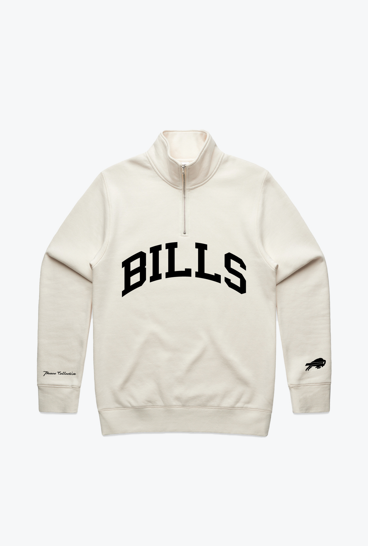 Buffalo Bills Collegiate Quarter Zip - Ivory