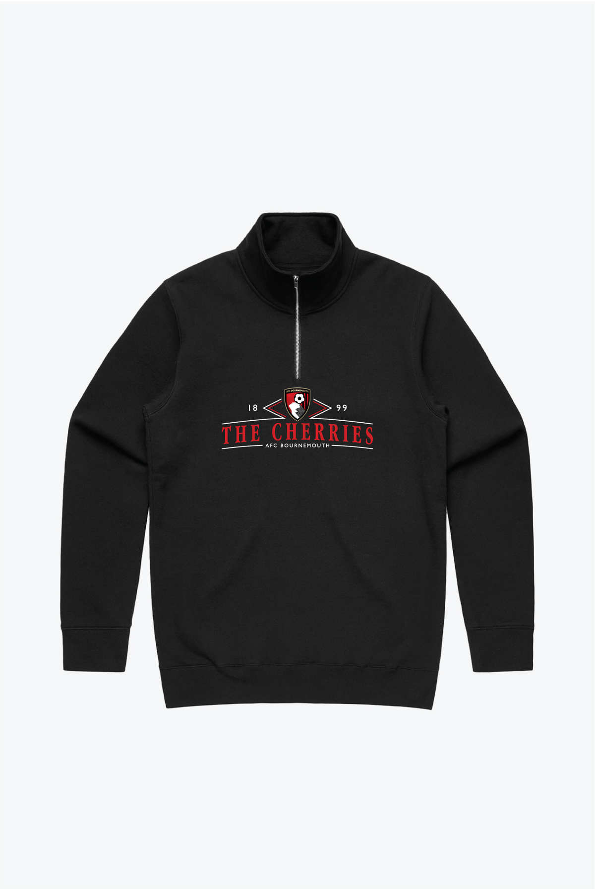 AFC Bournemouth Vintage Quarter Zip - Black