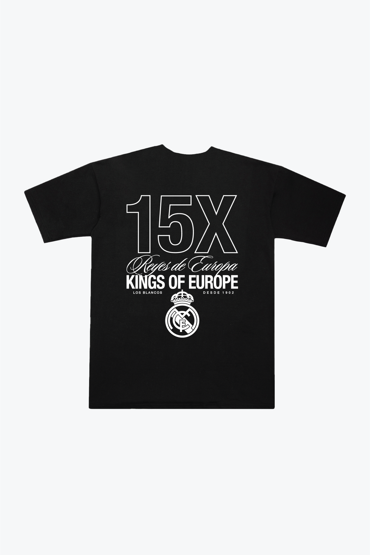 Real Madrid European Champions Heavyweight T-Shirt - Black