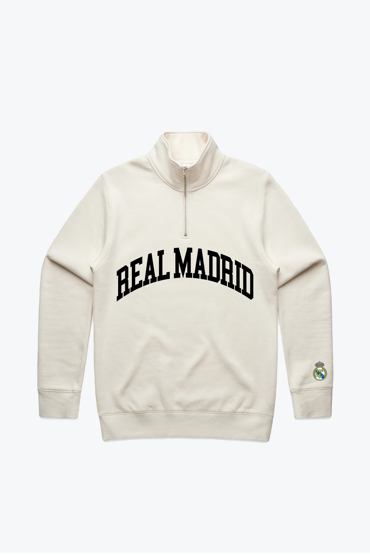 Real Madrid Collegiate Quarter Zip - Ivory