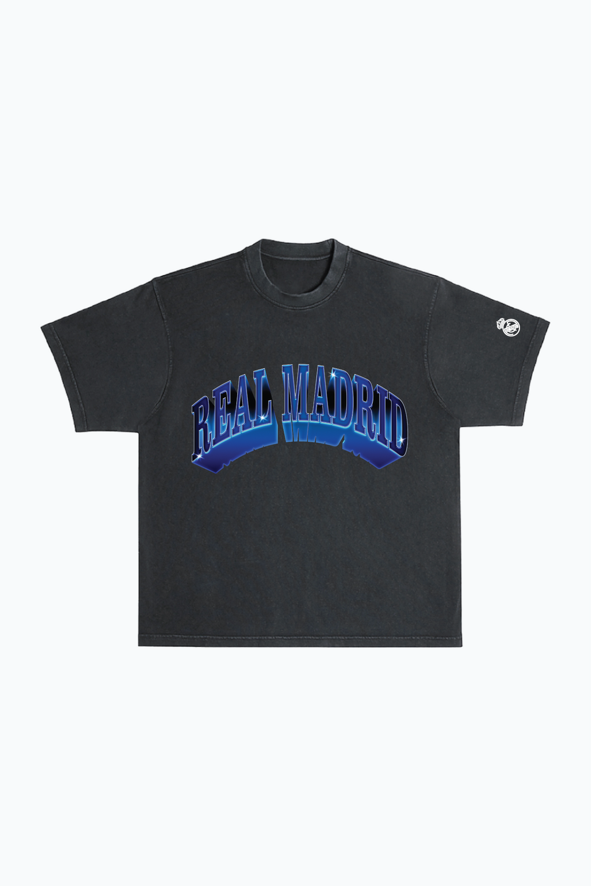 Real Madrid Graffiti Heavyweight Garment Dyed T-Shirt - Black