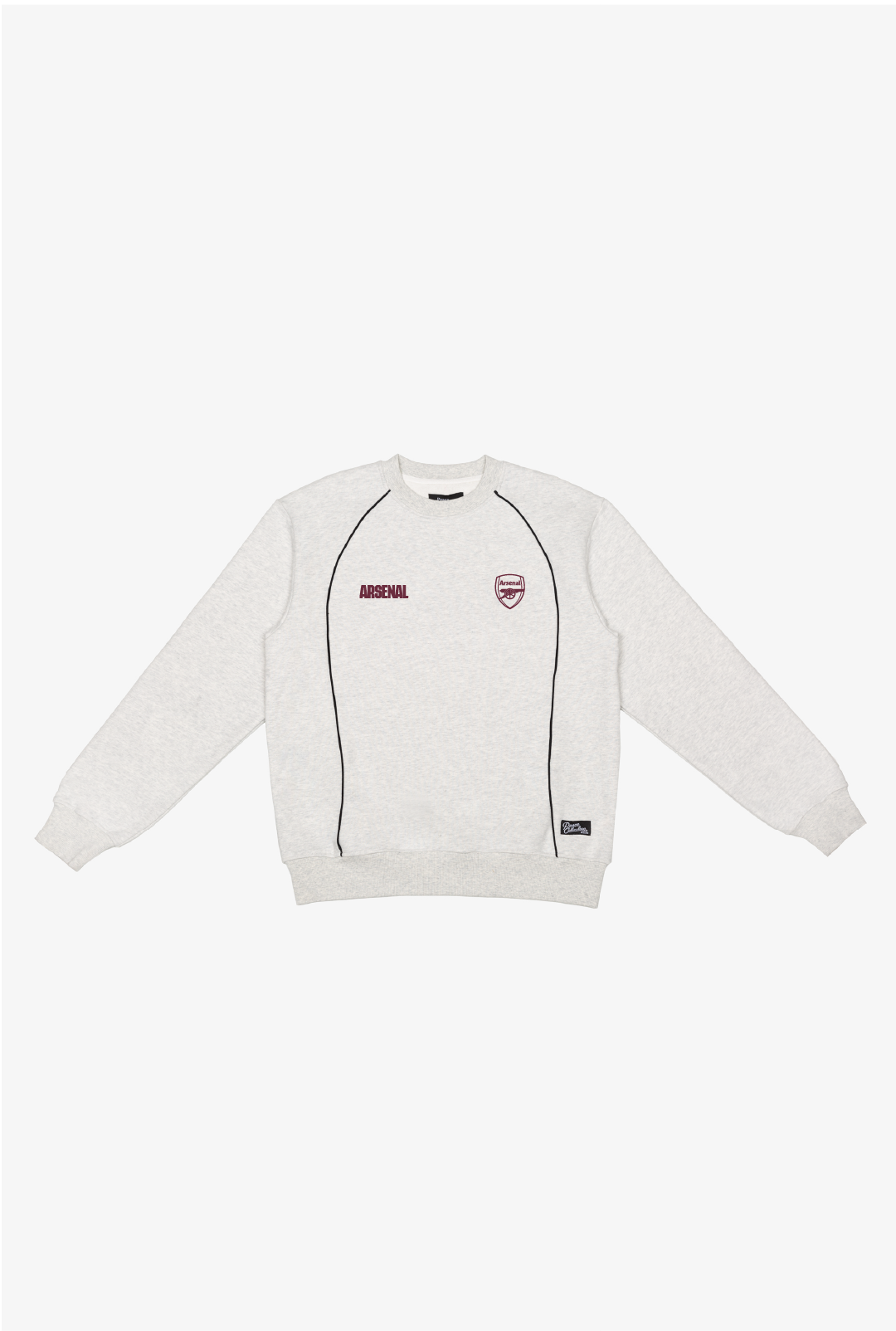 Arsenal F.C Piping Heavyweight Crewneck - Ash