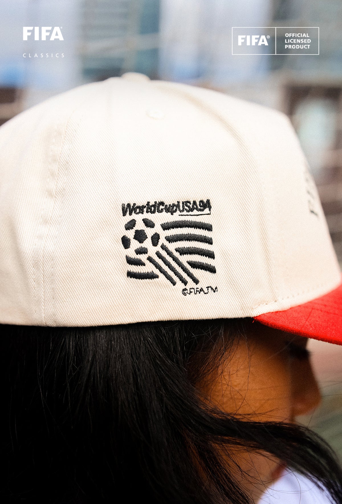 FIFA World Cup 1994™ USA Suede A-Frame Cap - Ivory / Red