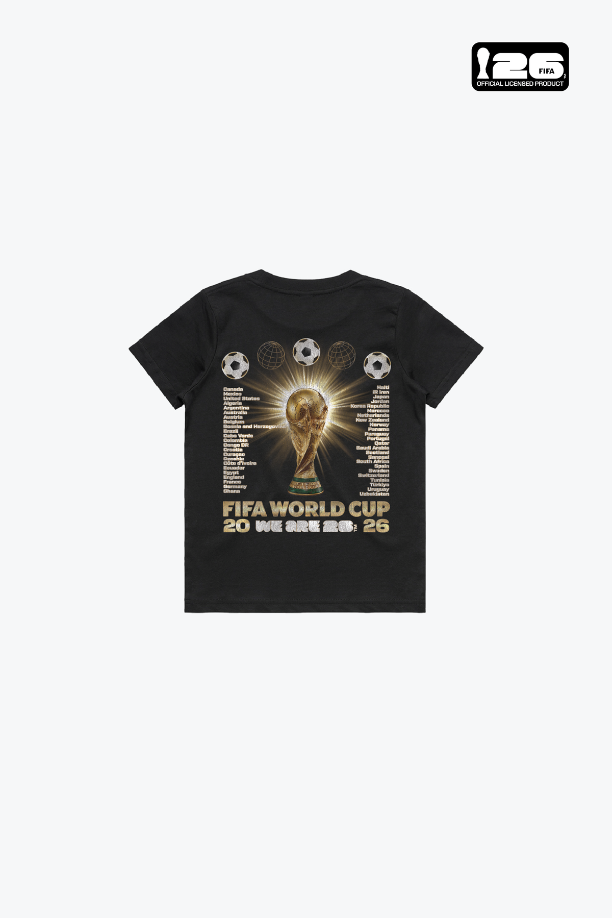 Camiseta Juvenil FIFA World Cup 2026™ FIFA World Tour - Negra