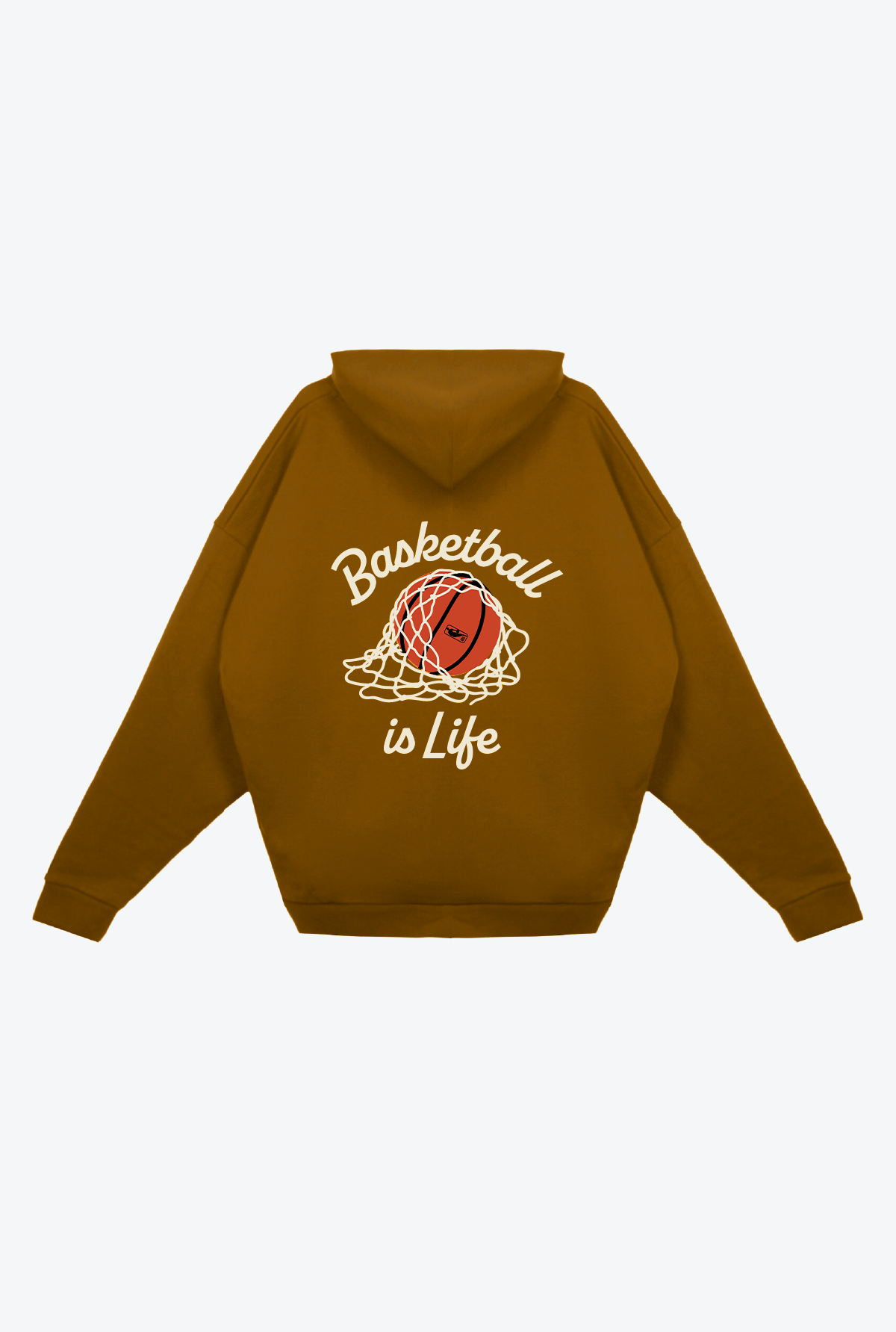 Basketball is Life Fanleisure Heavyweight Hoodie - Brown