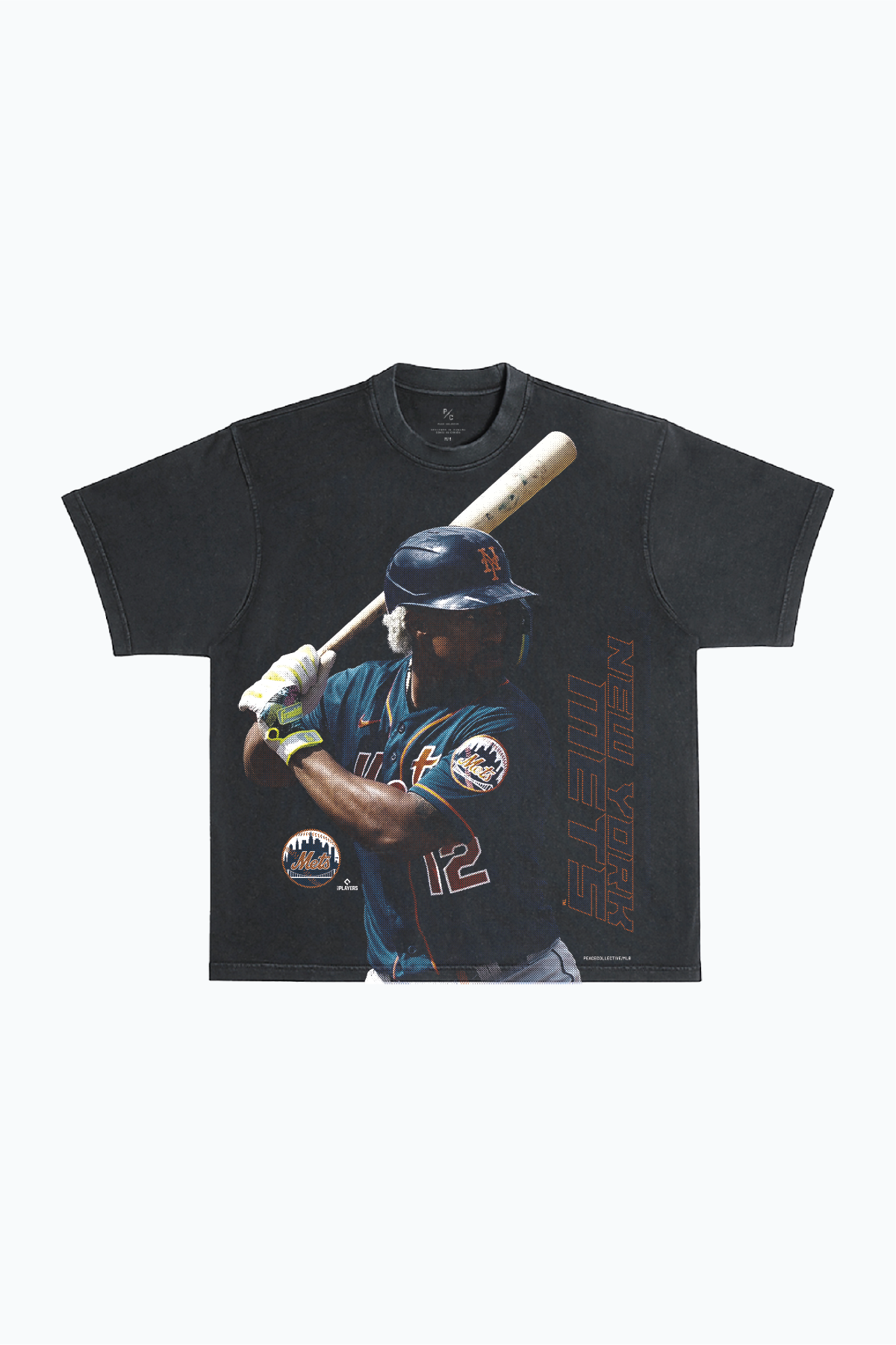 Francisco Lindor Heavyweight Garment Dyed T-Shirt - Black