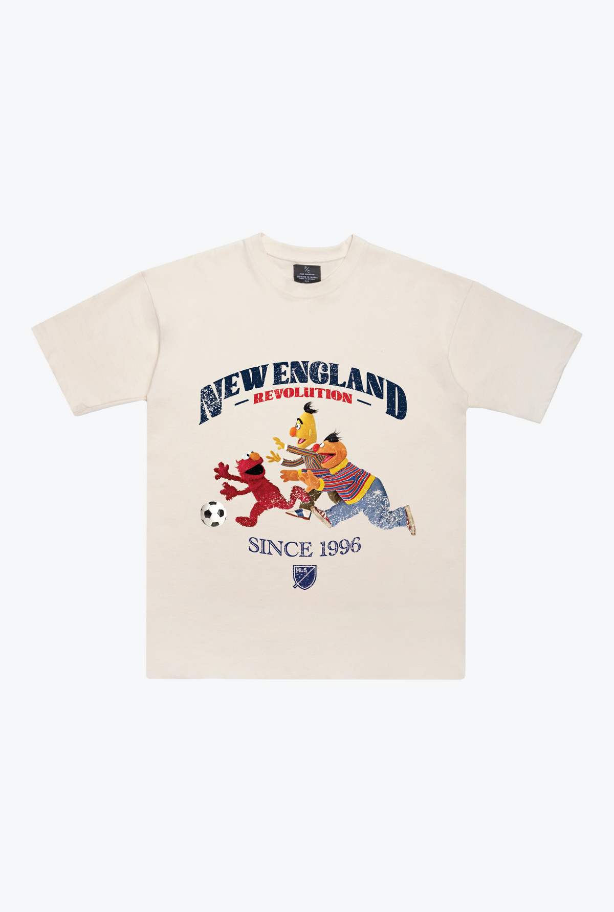 New England Revolution x Sesame Street Chase Heavyweight T-Shirt - Ivory