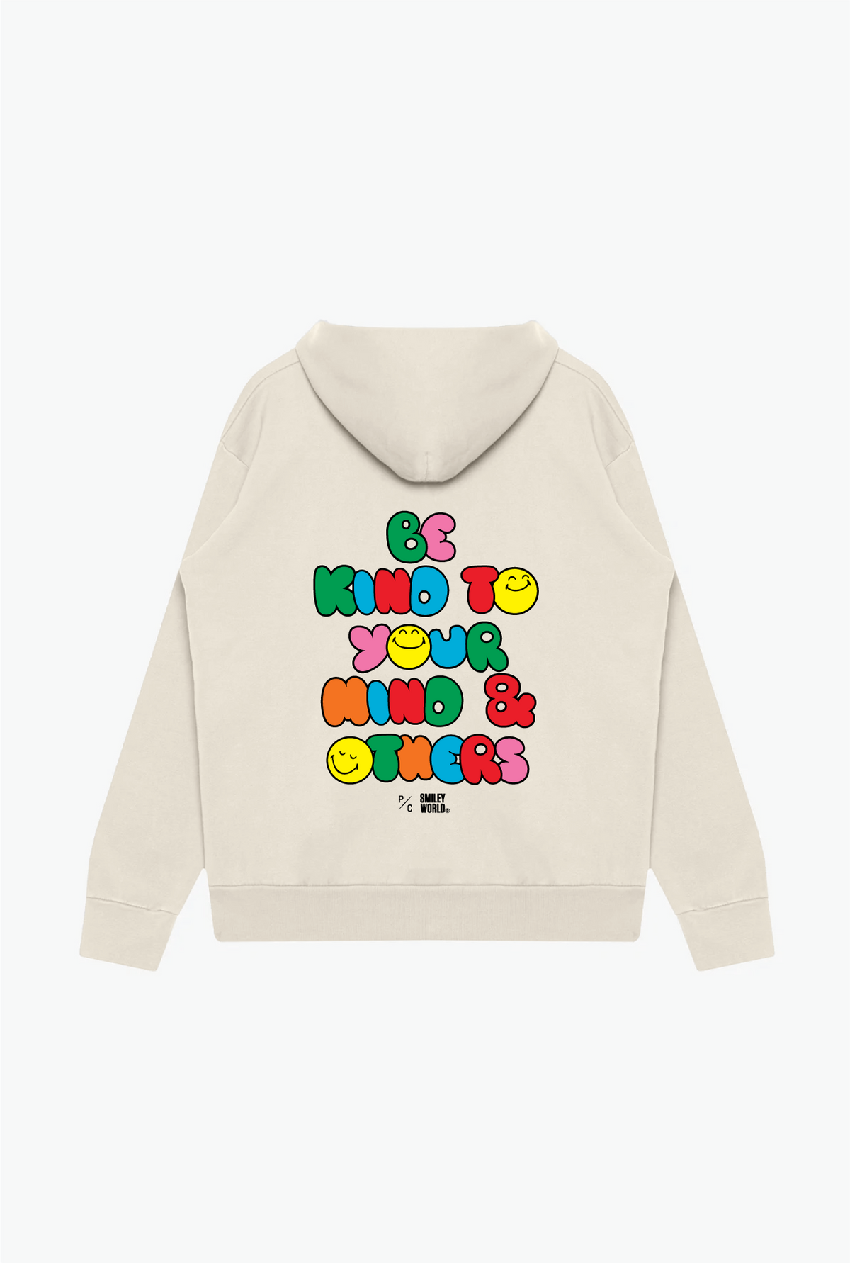 P/C x SmileyWorld Be Kind To Your Mind & Others Heavyweight Hoodie - Ivory