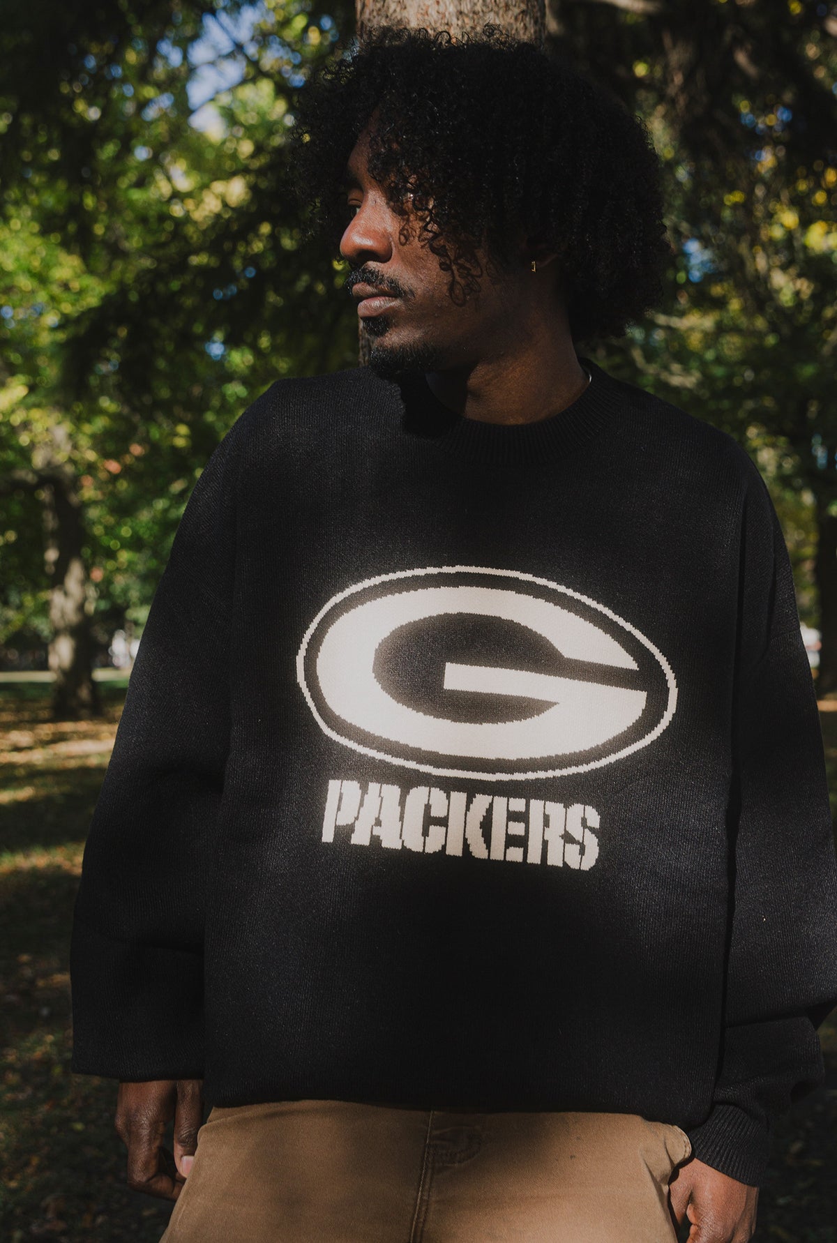 Green Bay Packers Knit Sweater - Black