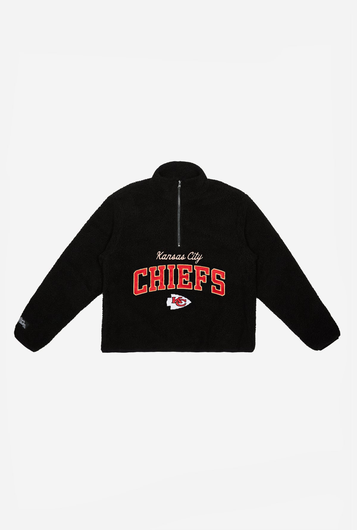 Kansas City Chiefs High Pile Quarter Zip - Black