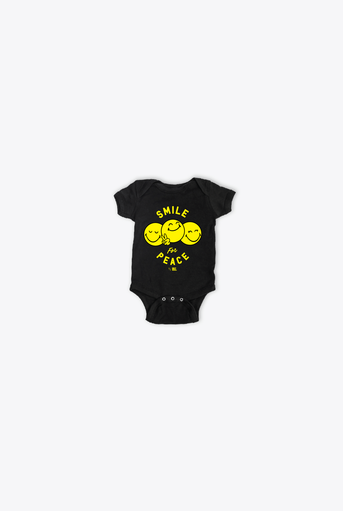 P/C x SmileyWorld Smile for Peace Onesie - Black