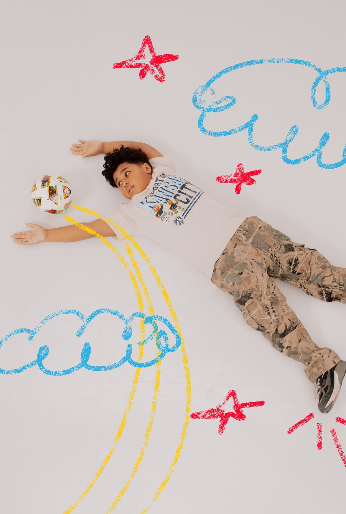 Sporting Kansas City x Sesame Street Stacked Kids T-Shirt - Ivory