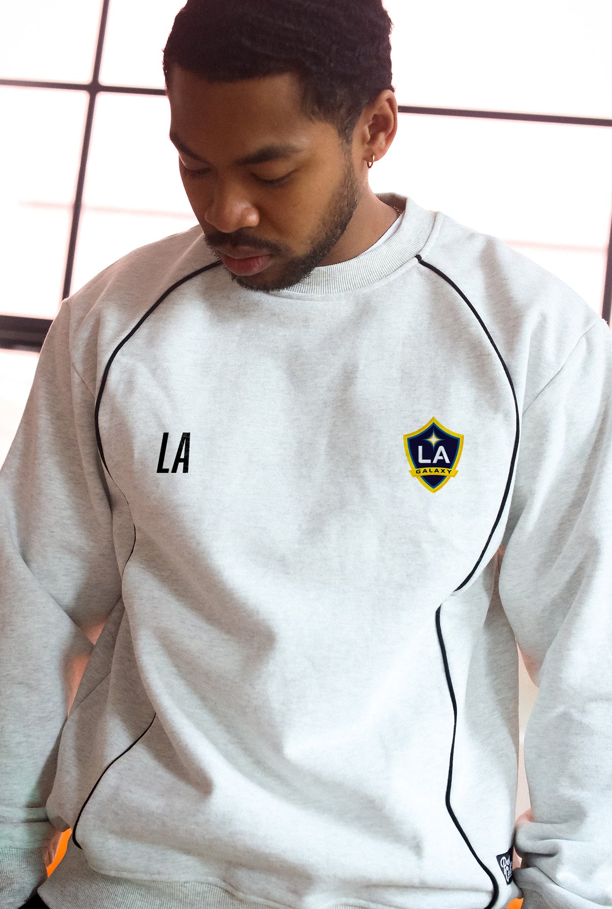 Los Angeles Galaxy Heavyweight Piping Crewneck - Ash