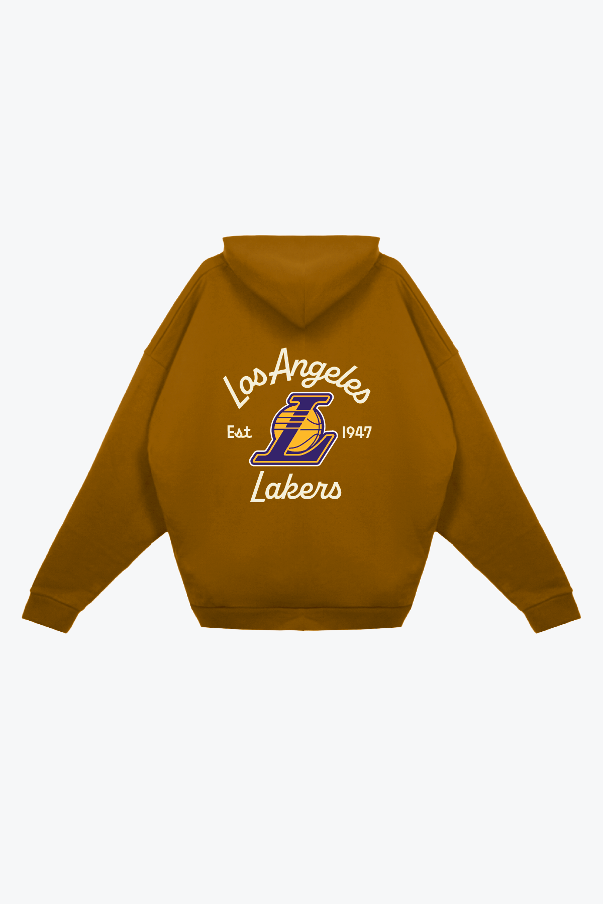 Los Angeles Lakers Fanleisure Heavyweight Hoodie - Washed Brown