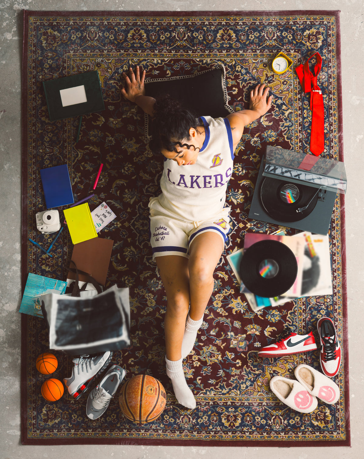 Los Angeles Lakers Knit Basketball Jersey - Ivory