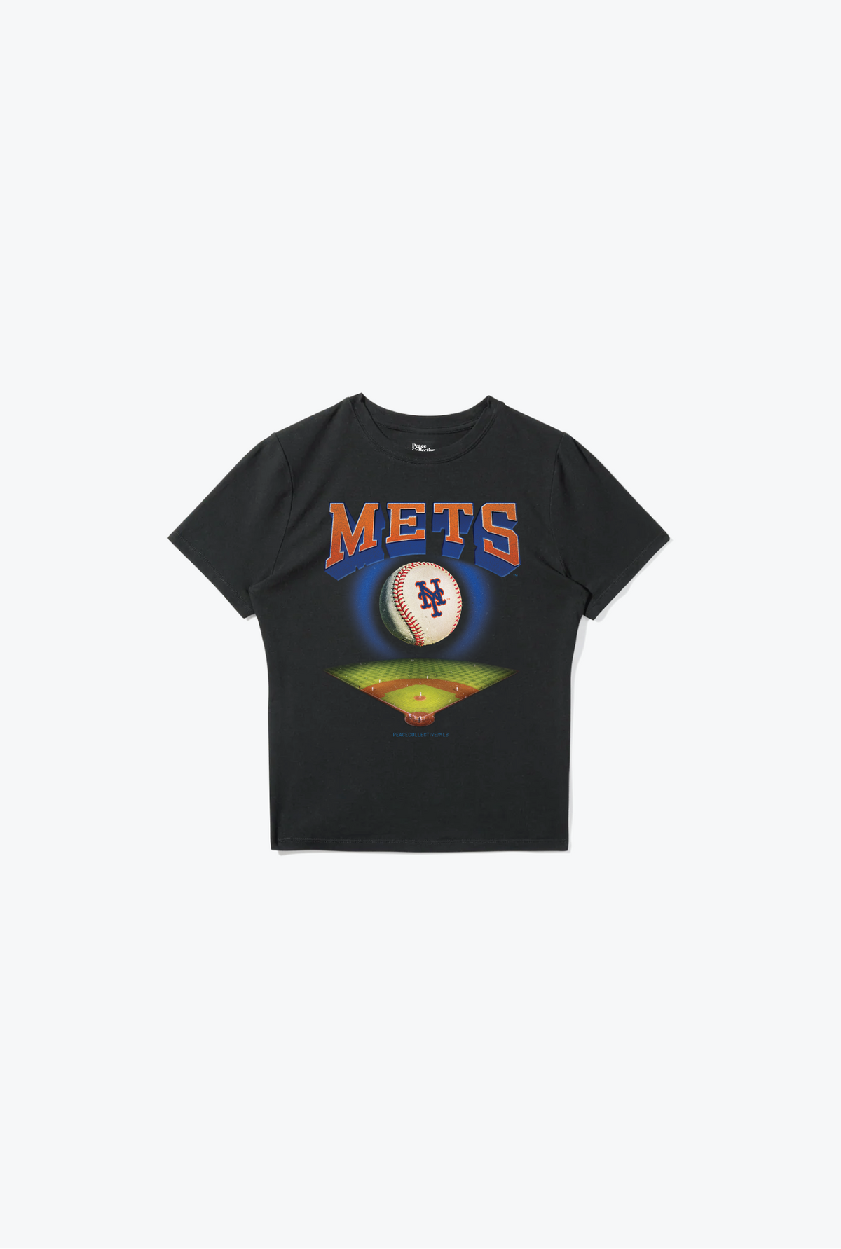 New York Mets Field Baby Tee - Black