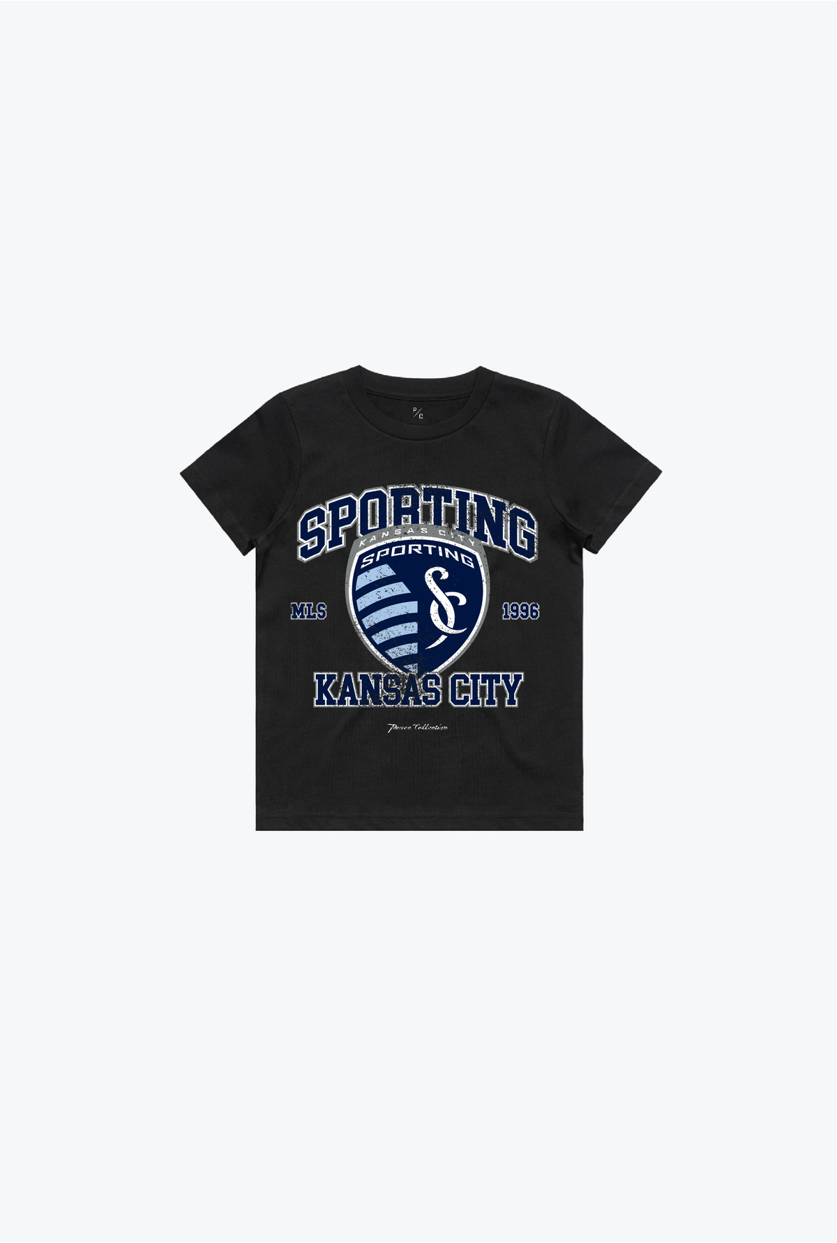 Sporting Kansas City Vintage Washed Kids T-Shirt - Black