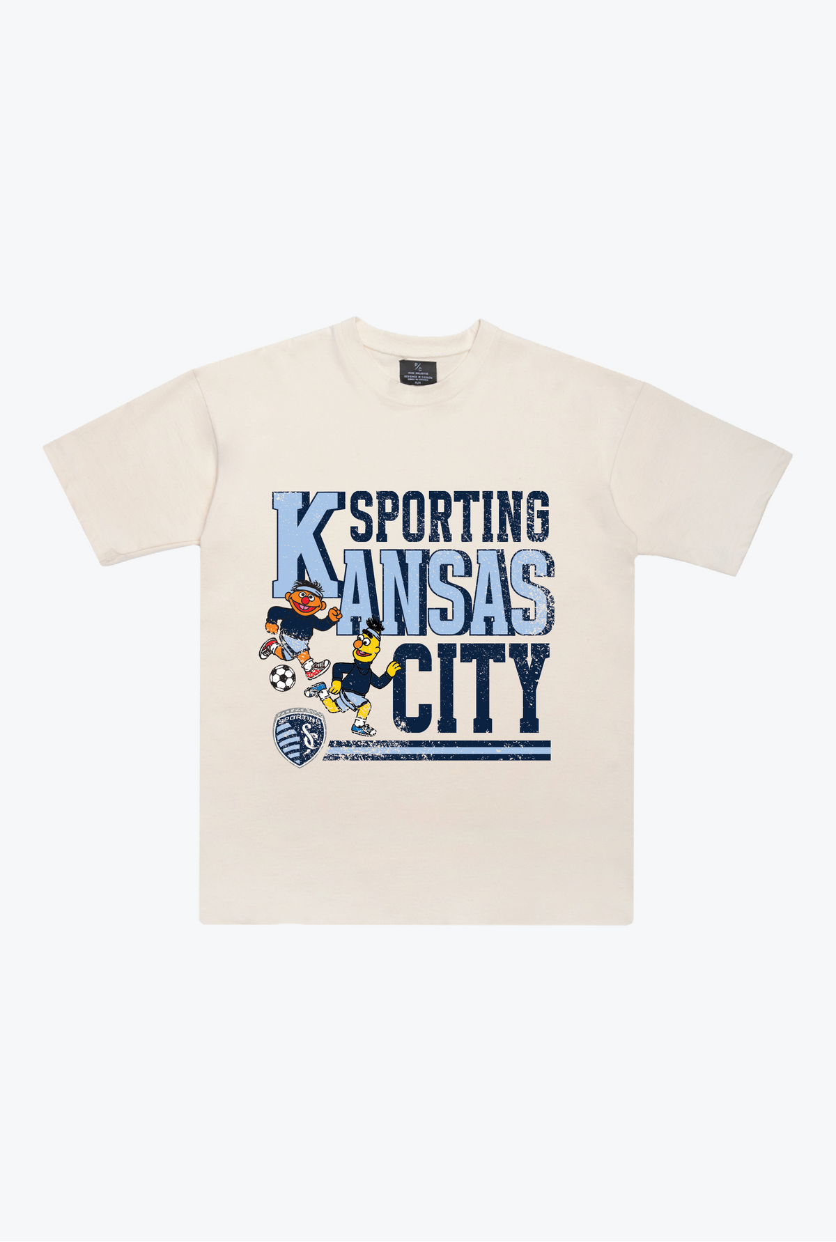 Sporting Kansas City x Sesame Street Stacked Heavyweight T-Shirt - Ivory