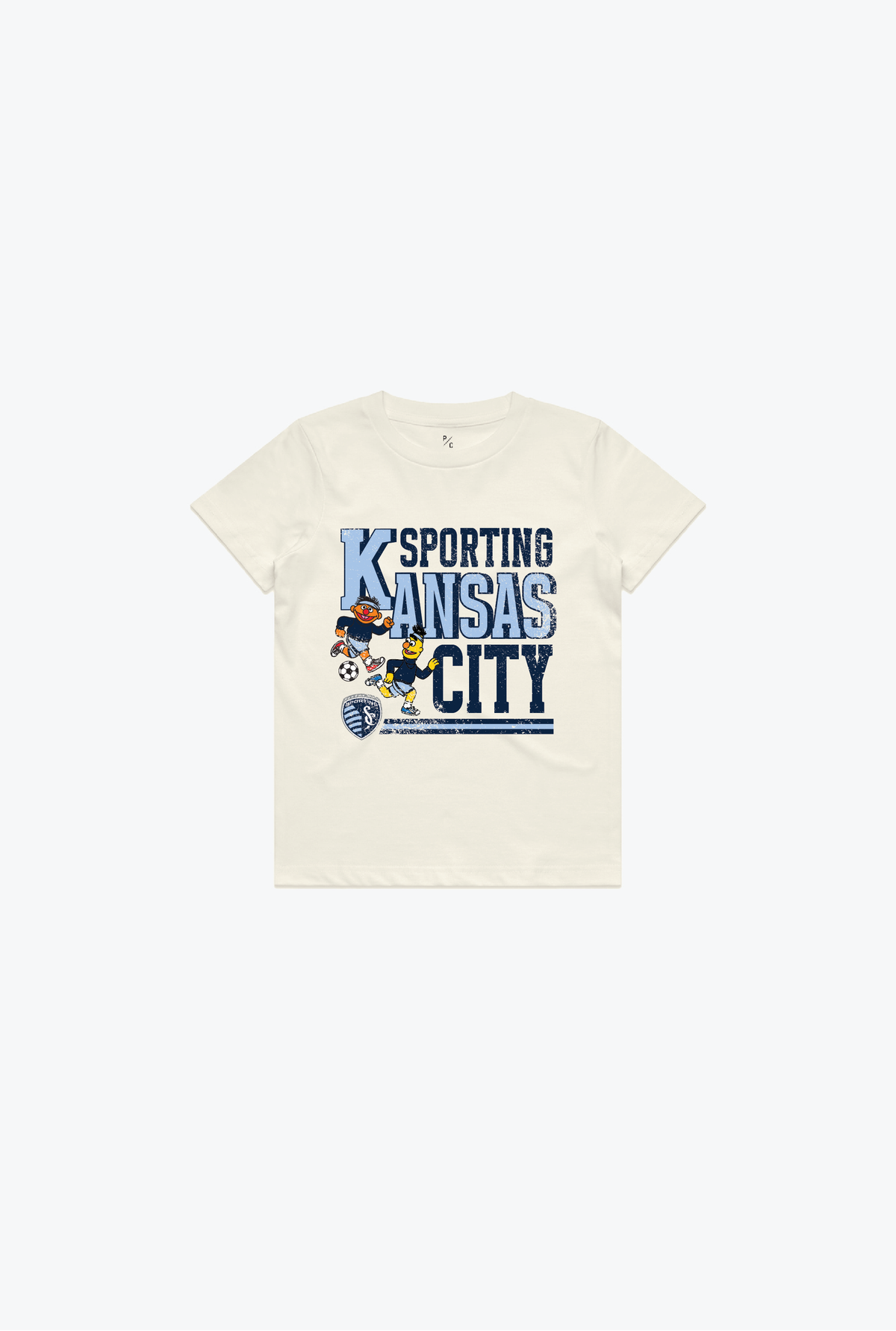 Sporting Kansas City x Sesame Street Stacked Kids T-Shirt - Ivory