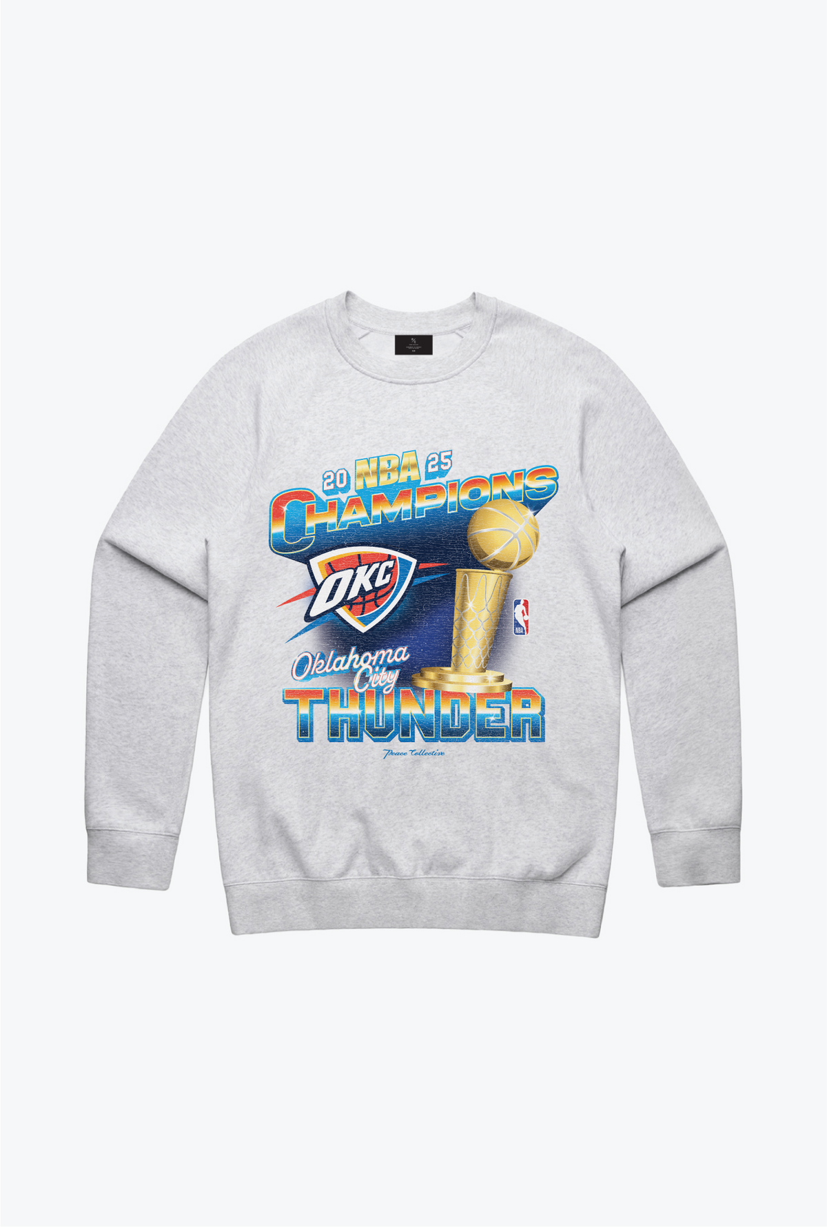 Oklahoma City Thunder NBA Champions Crewneck - Ash