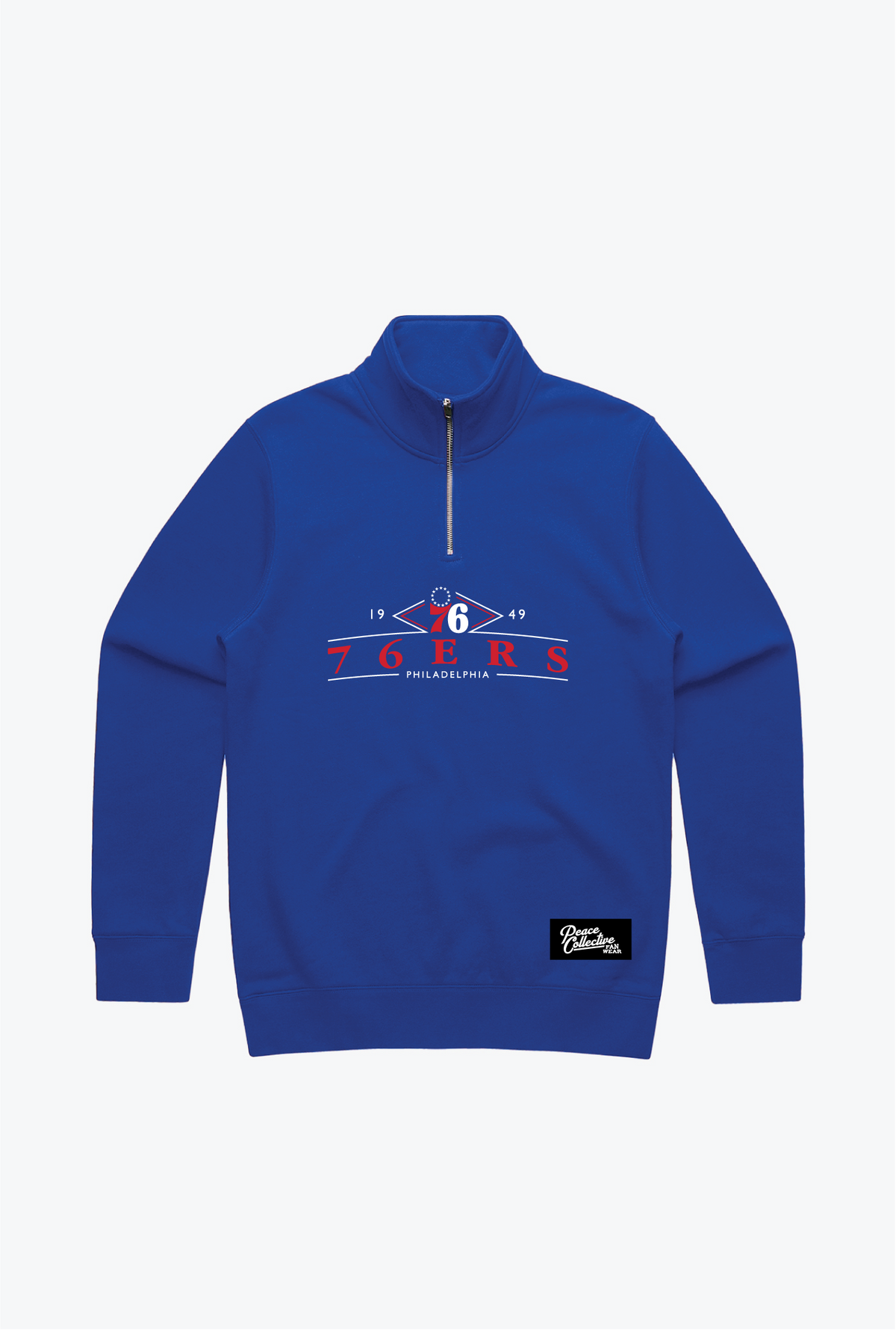 Philadelphia 76ers Vintage Quarter Zip - Royal