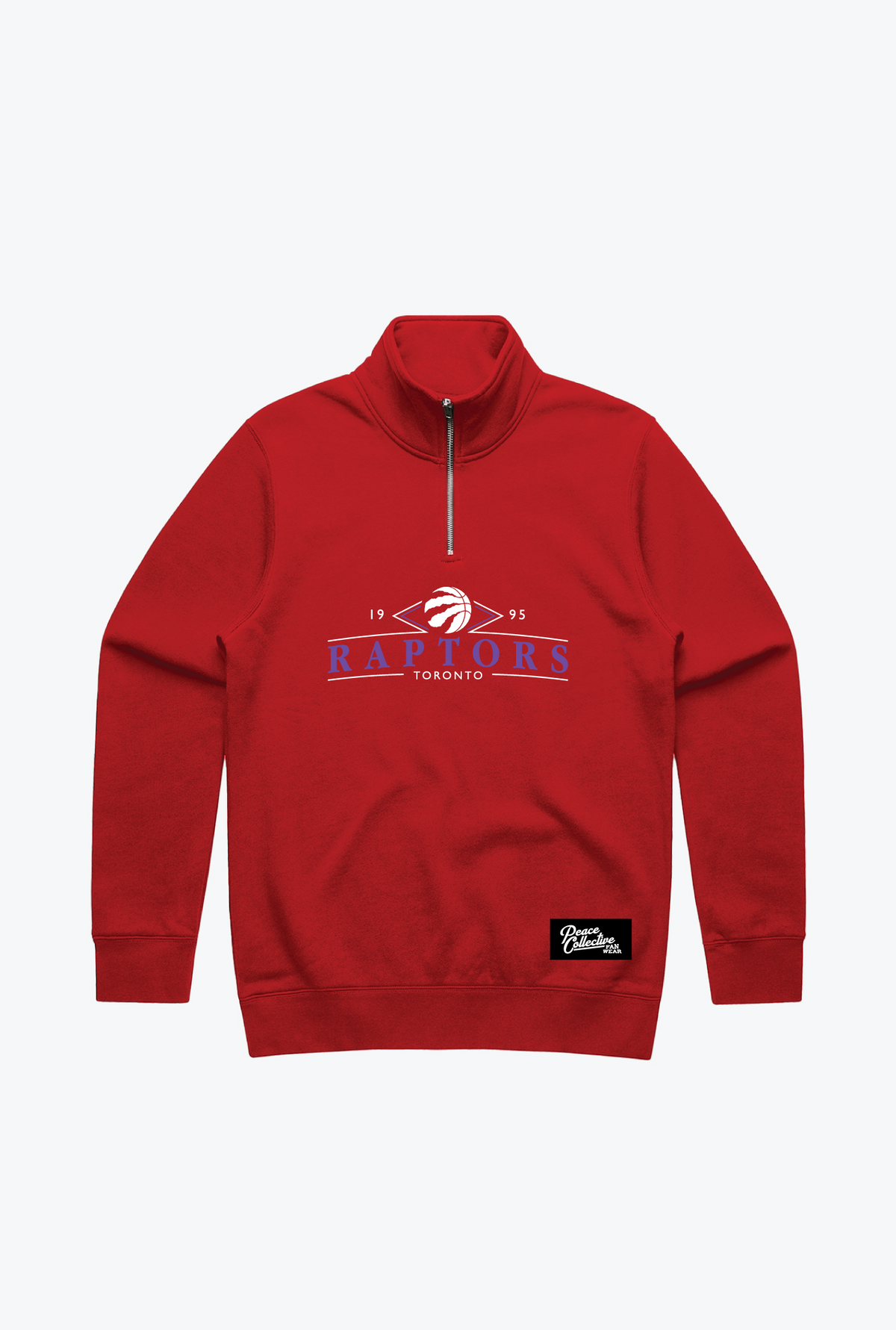 Toronto Raptors Vintage Quarter Zip - Red
