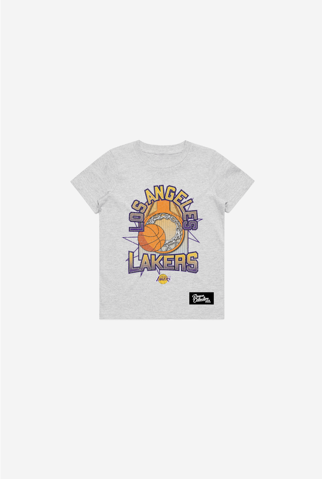 Los Angeles Lakers Vintage Clubhouse Kids T-Shirt - Ash