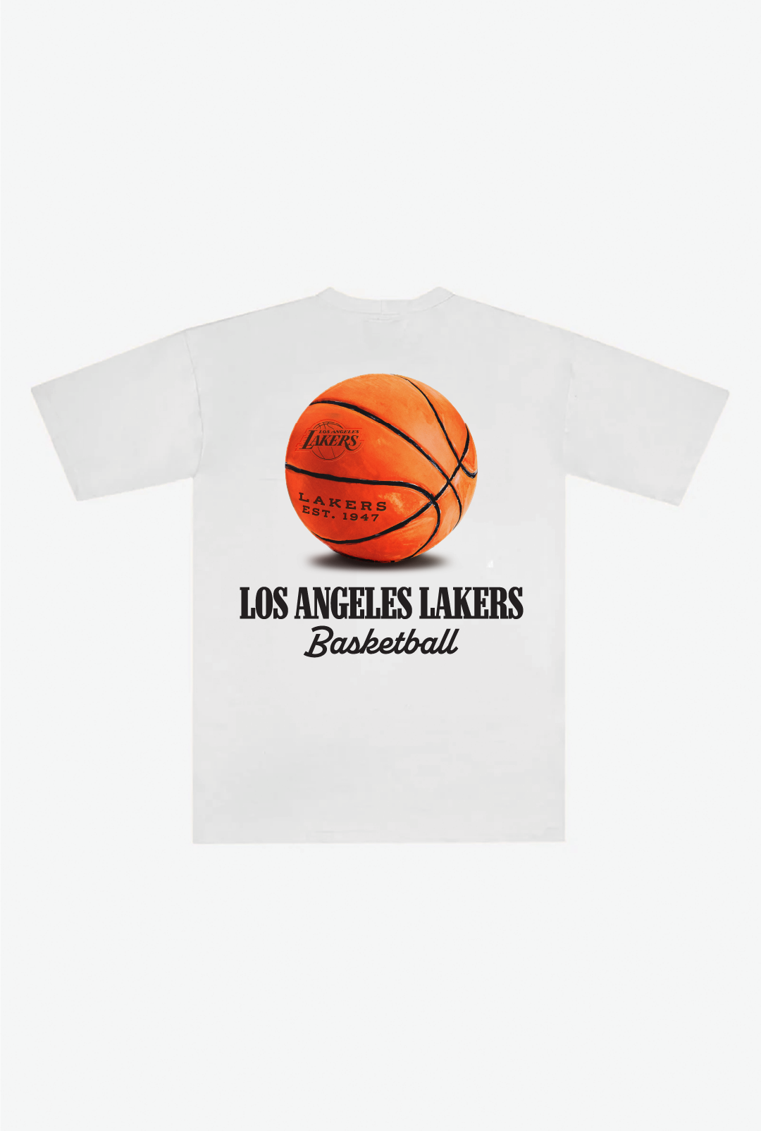 Los Angeles Lakers Fanleisure Heavyweight T-Shirt - White