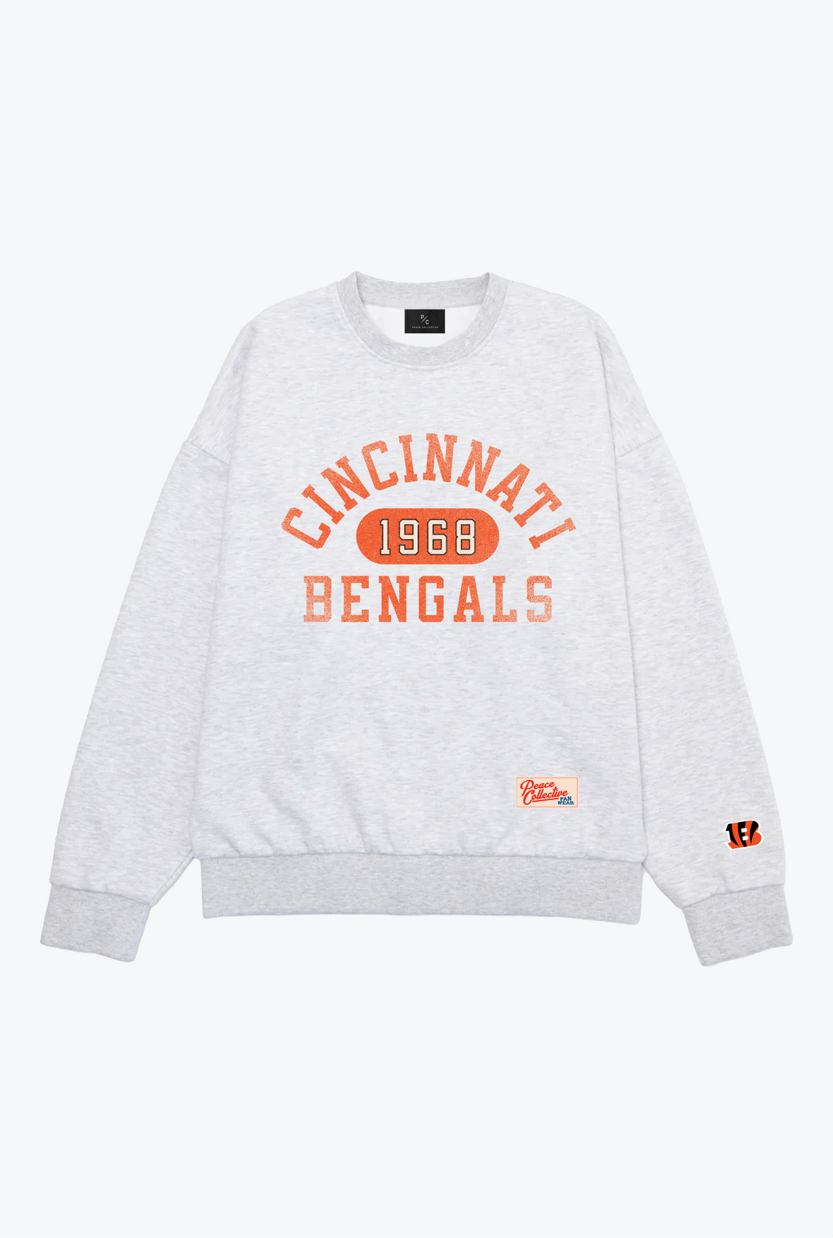 Cincinnati Bengals Athletic Club Heavyweight Crewneck - Ash
