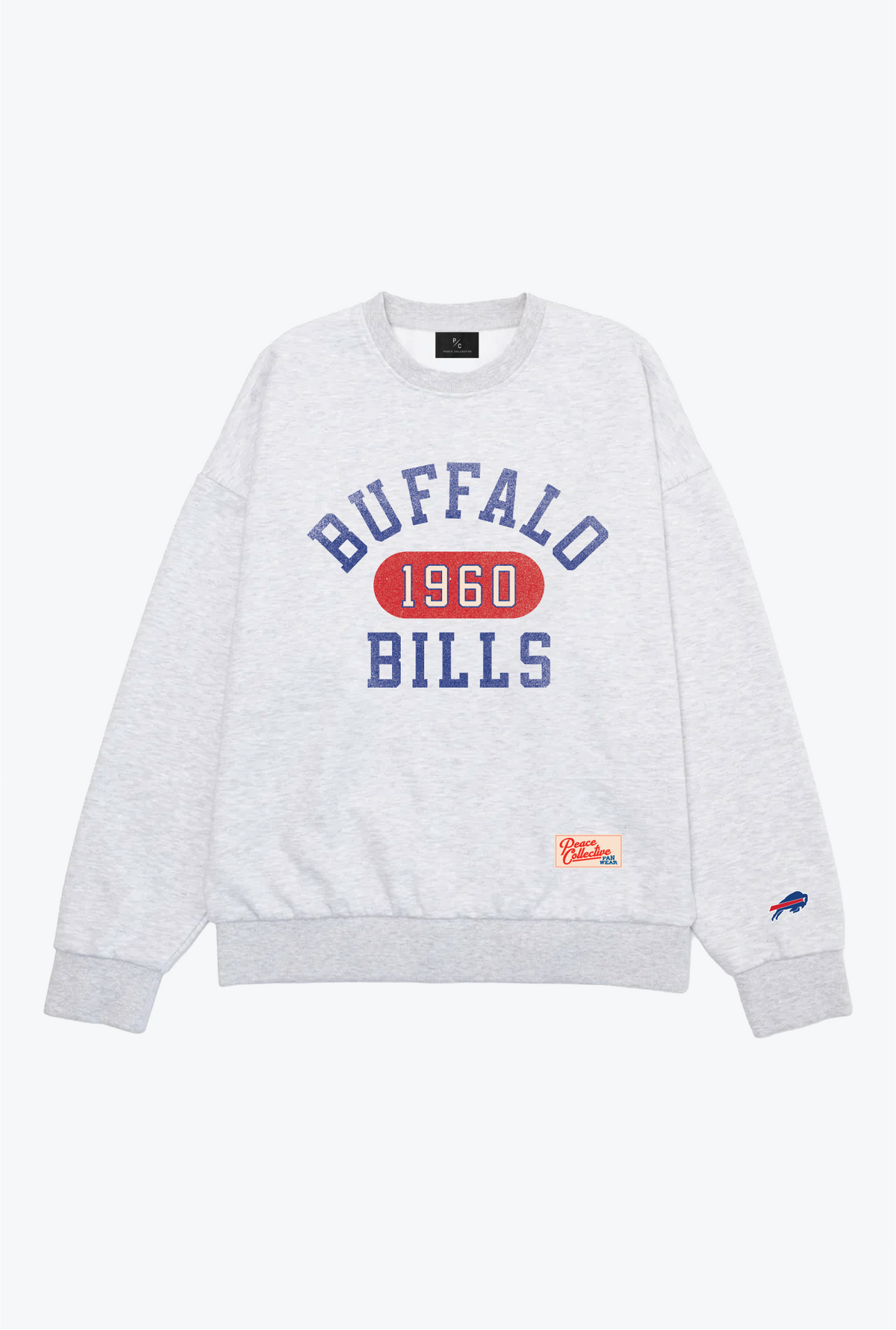Buffalo Bills Athletic Club Heavyweight Crewneck - Ash