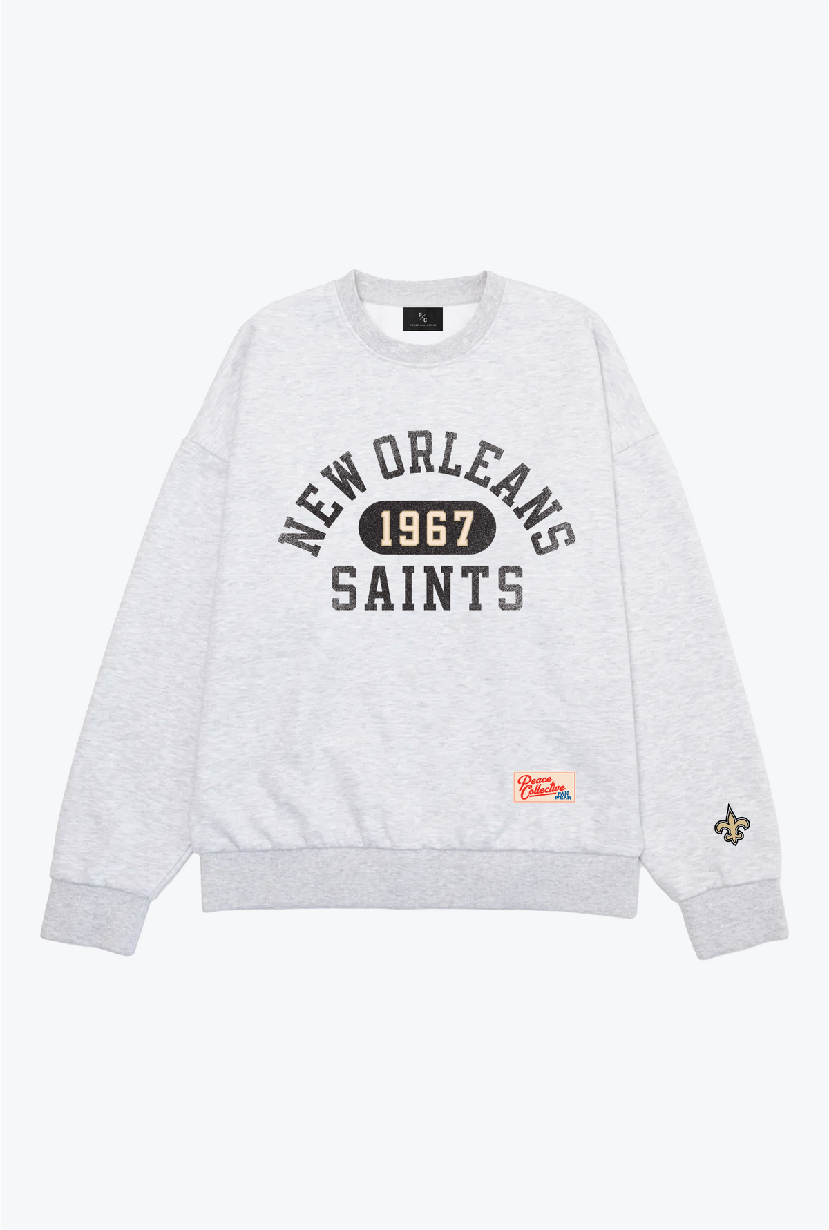 New Orleans Saints Athletic Club Heavyweight Crewneck - Ash