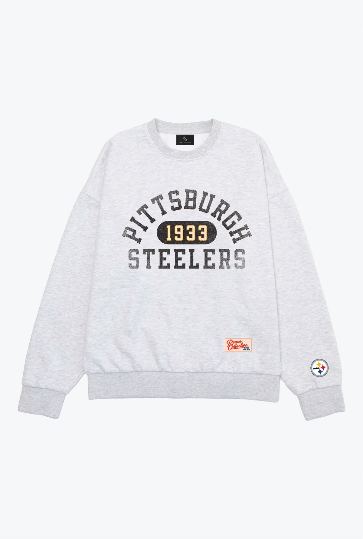 Pittsburgh Steelers Athletic Club Heavyweight Crewneck - Ash